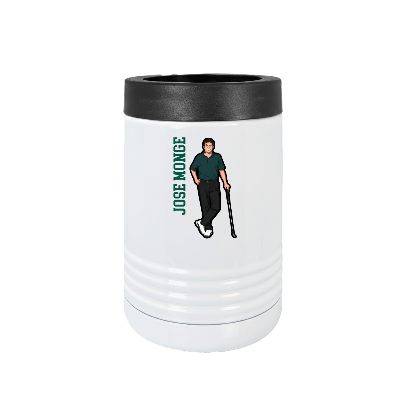 Beverage Holder — Name Vertical in White
