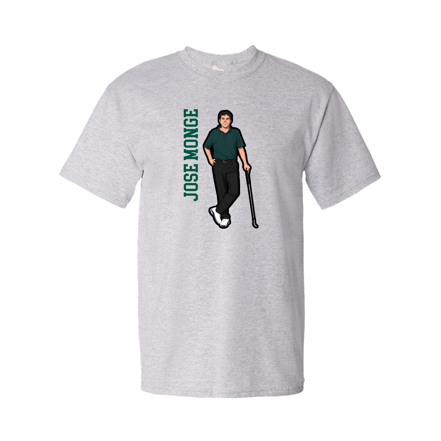 Tee — Name Vertical in Grey