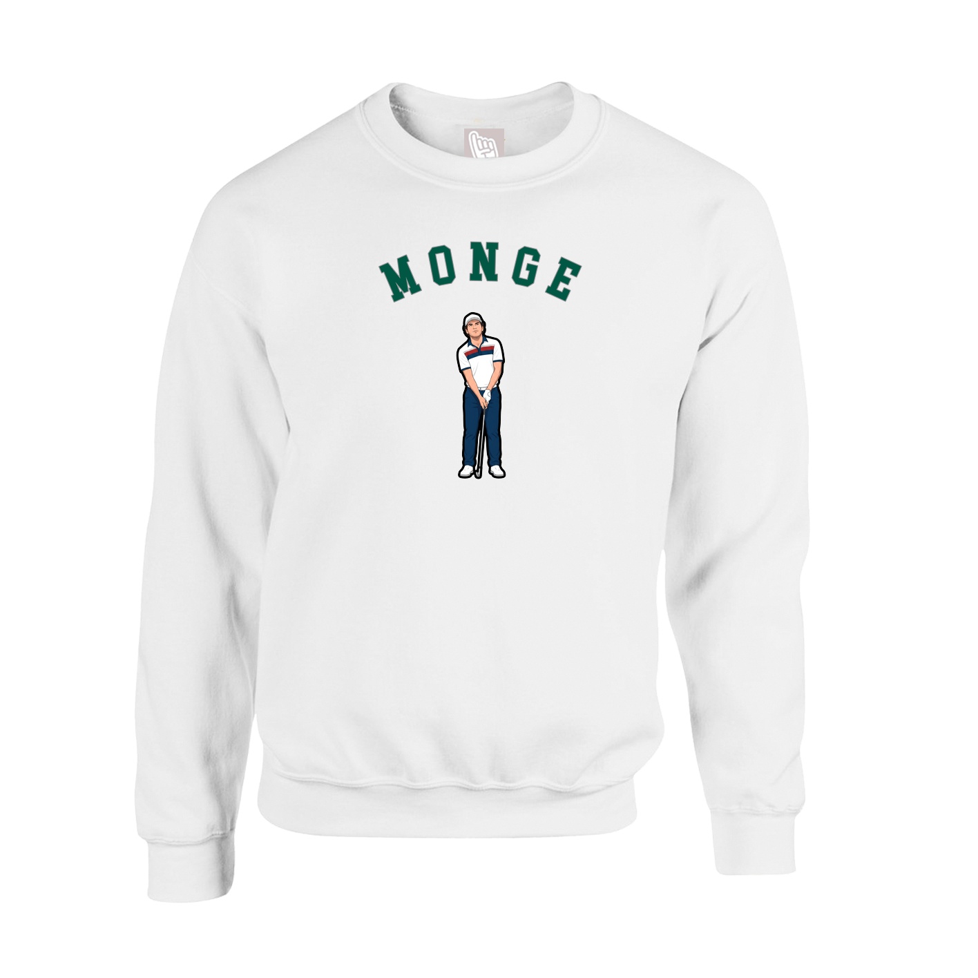 Fleece Crew — Shirsey Arch in White
