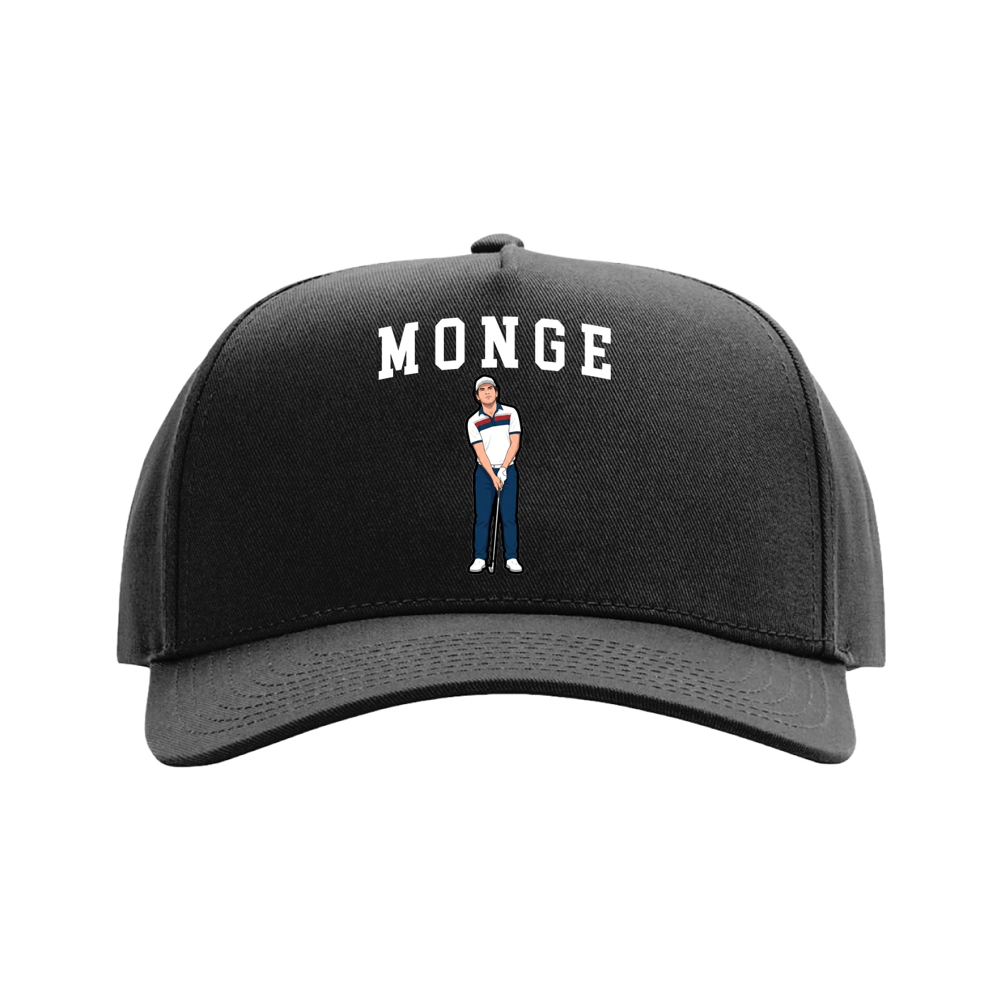 Full Fabric Five-Panel Champ Cap — Shirsey in Black
