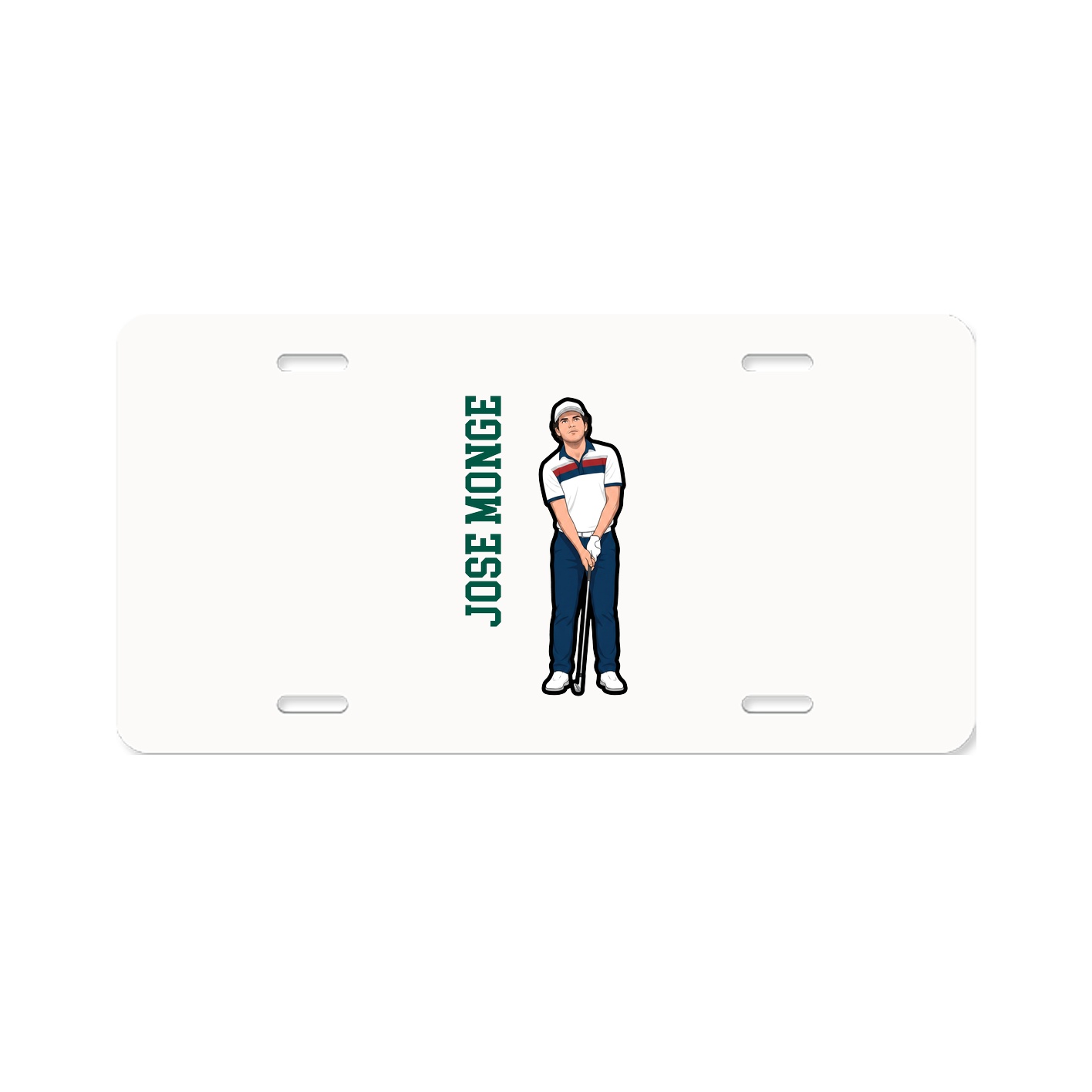 License Plate — Name Vertical in Classic