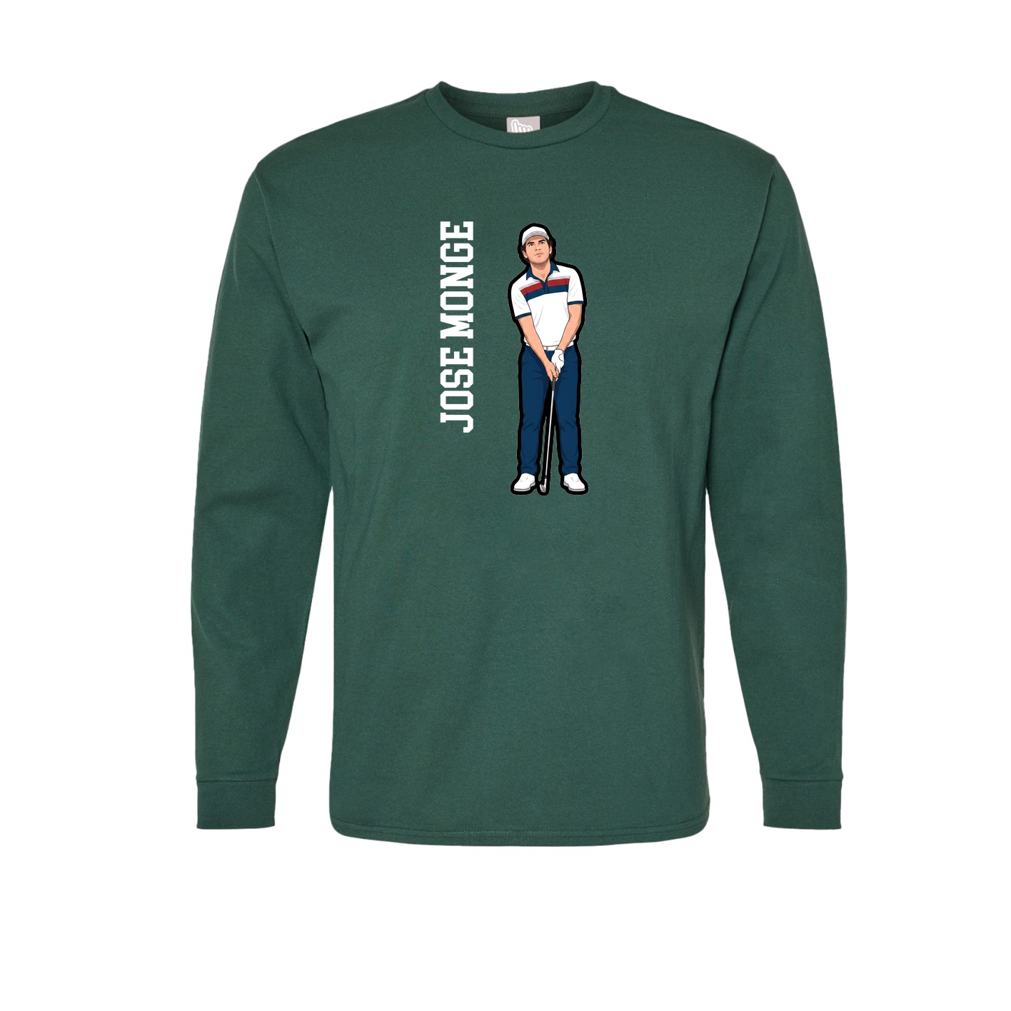 Long Sleeve Tee — Name Vertical in Green