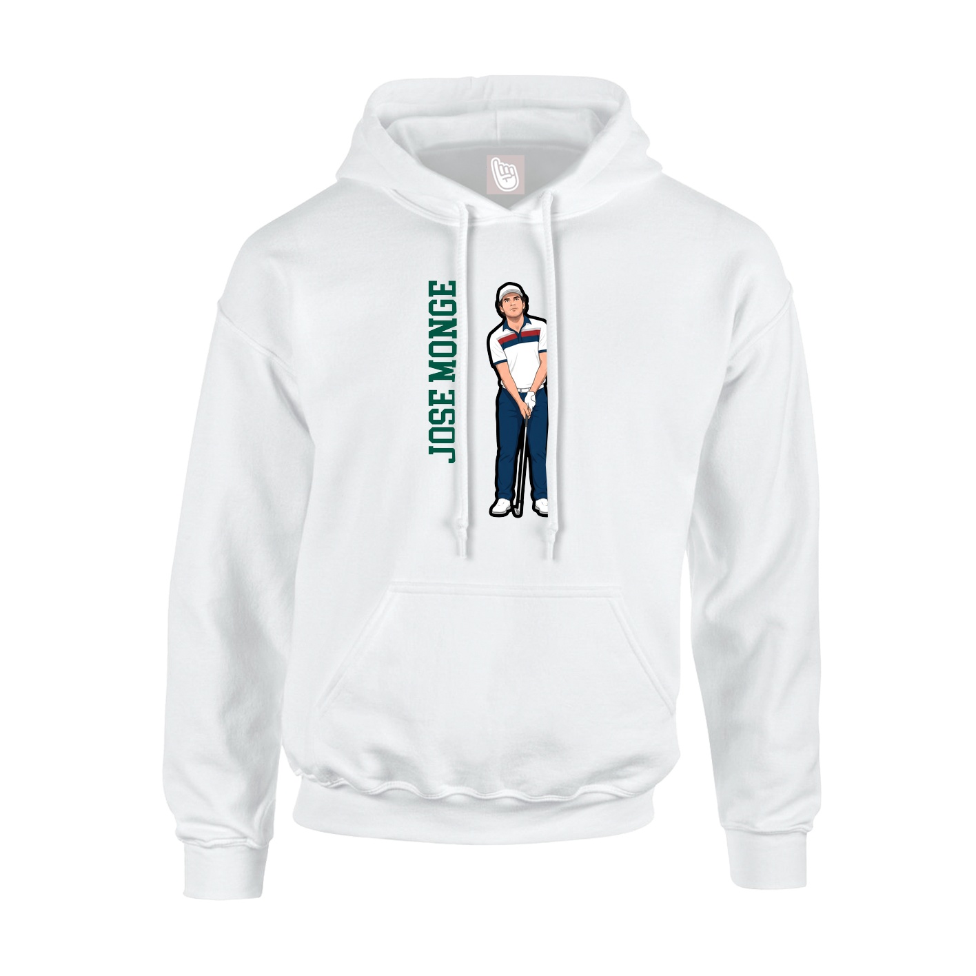 Youth Hoodie — Name Vertical in White