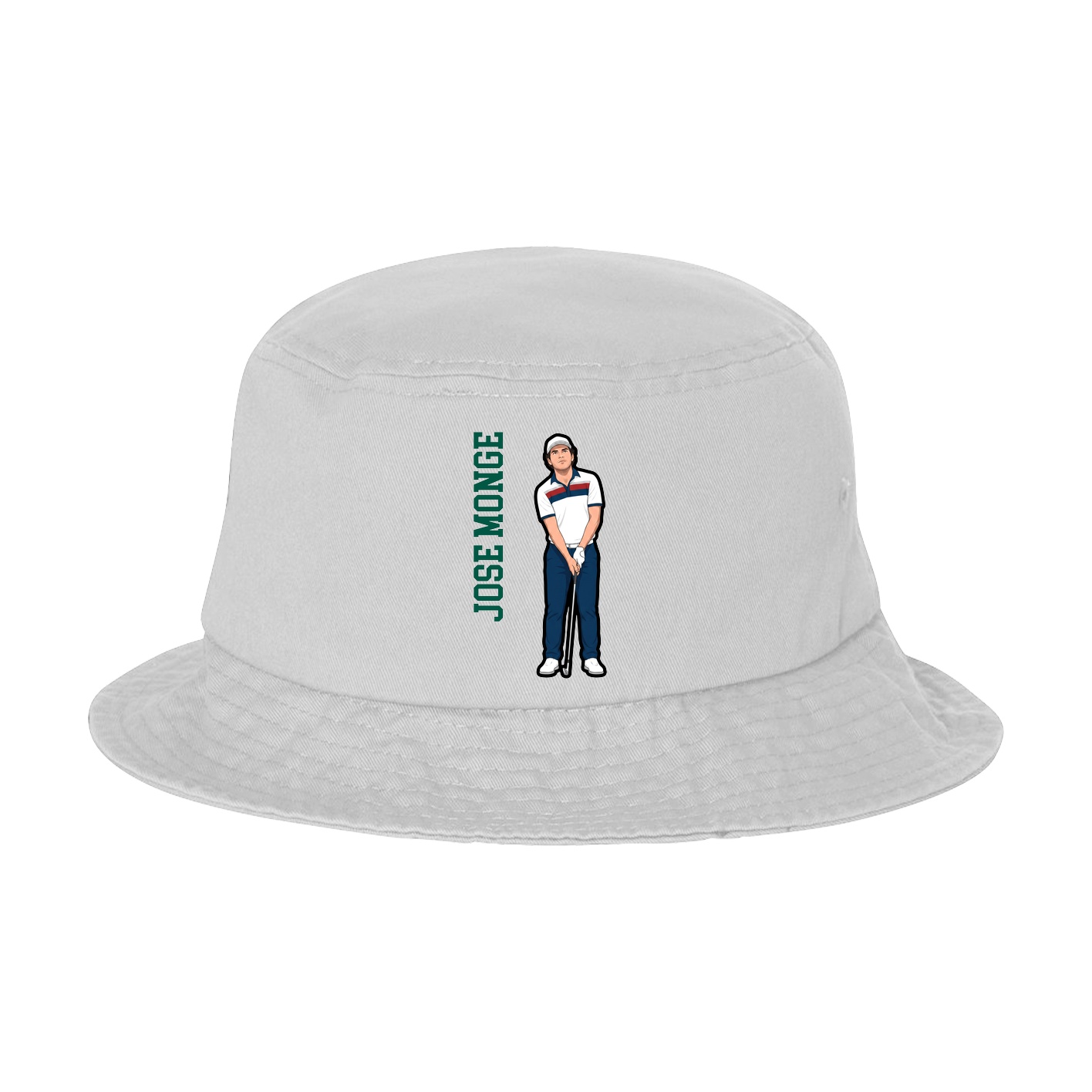 Bucket Cap — Name Vertical in White