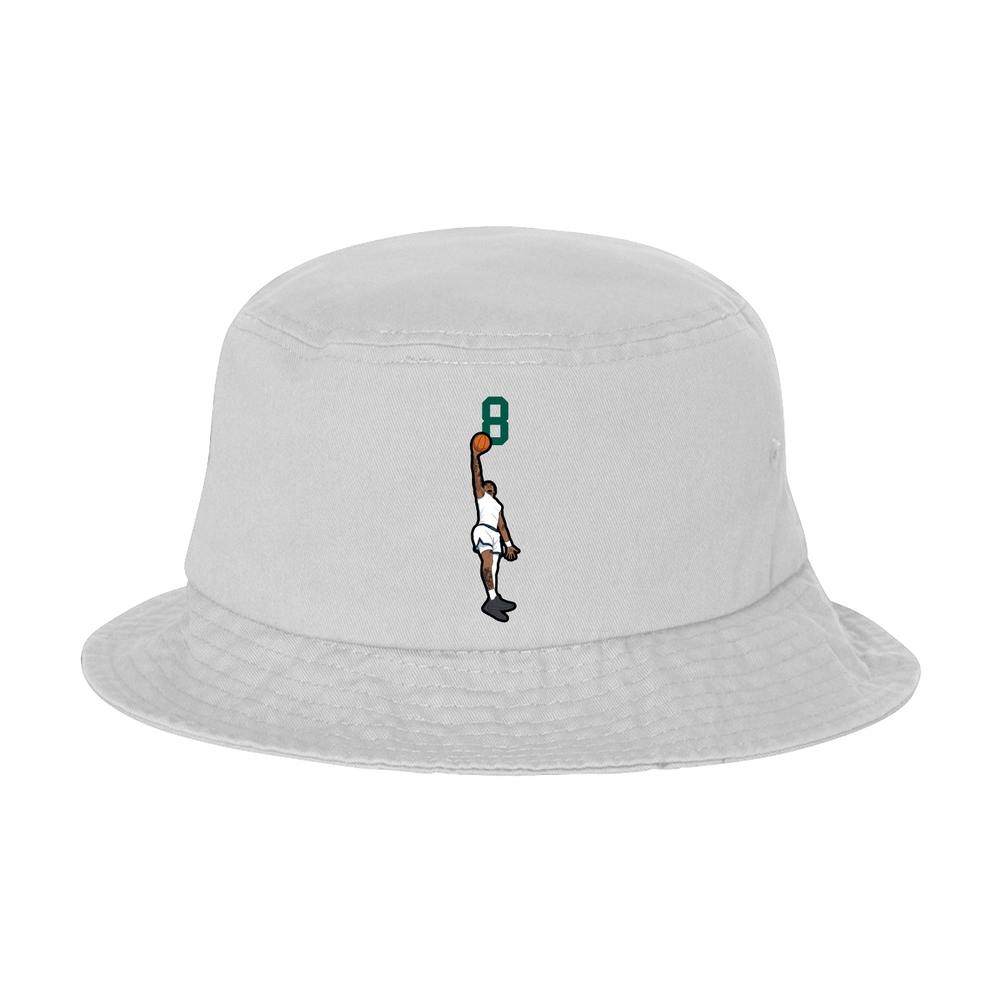 Bucket Cap — Number Top in White