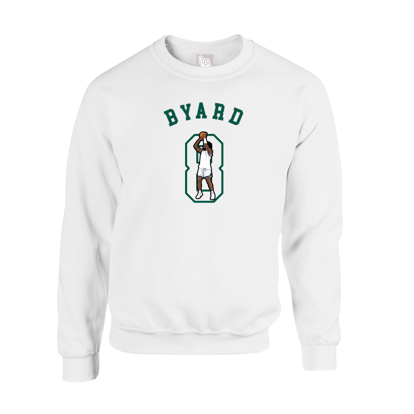 Fleece Crew — Shirsey Arch in White