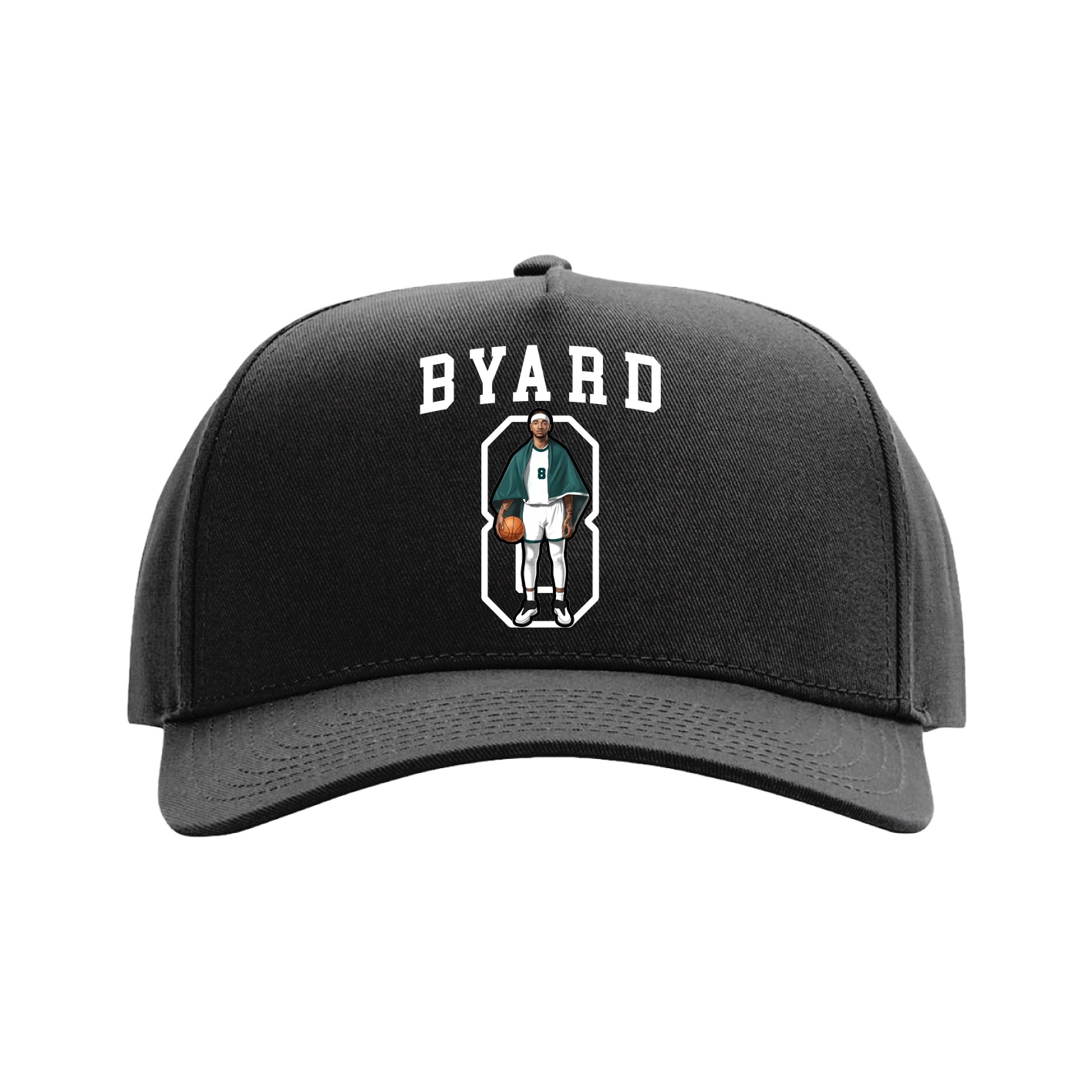 Full Fabric Five-Panel Champ Cap — Shirsey in Black