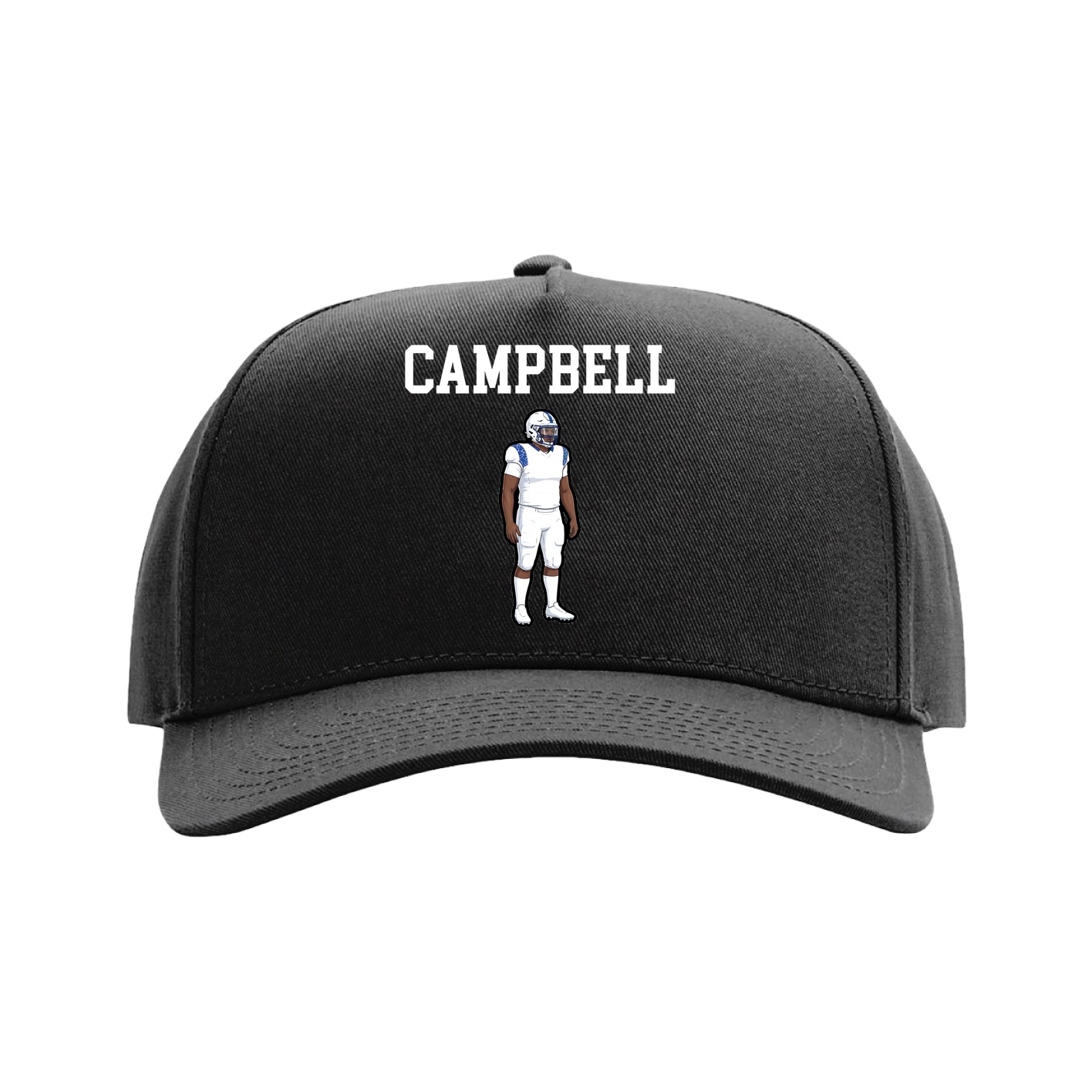 Full Fabric Five-Panel Champ Cap — Shirsey in Black