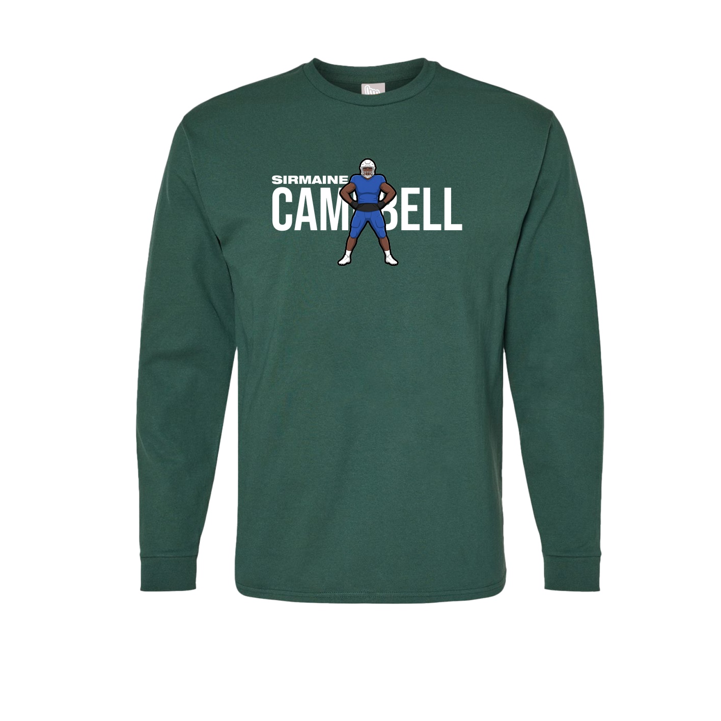 Long Sleeve Tee — Player Name in Green