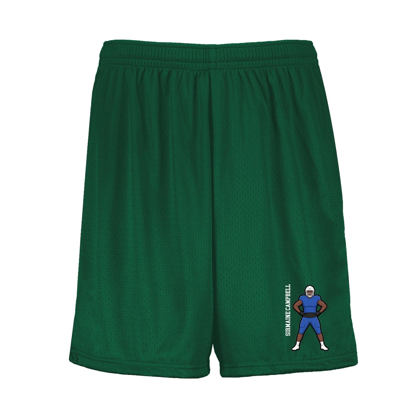 Shorts — Name Vertical in Green