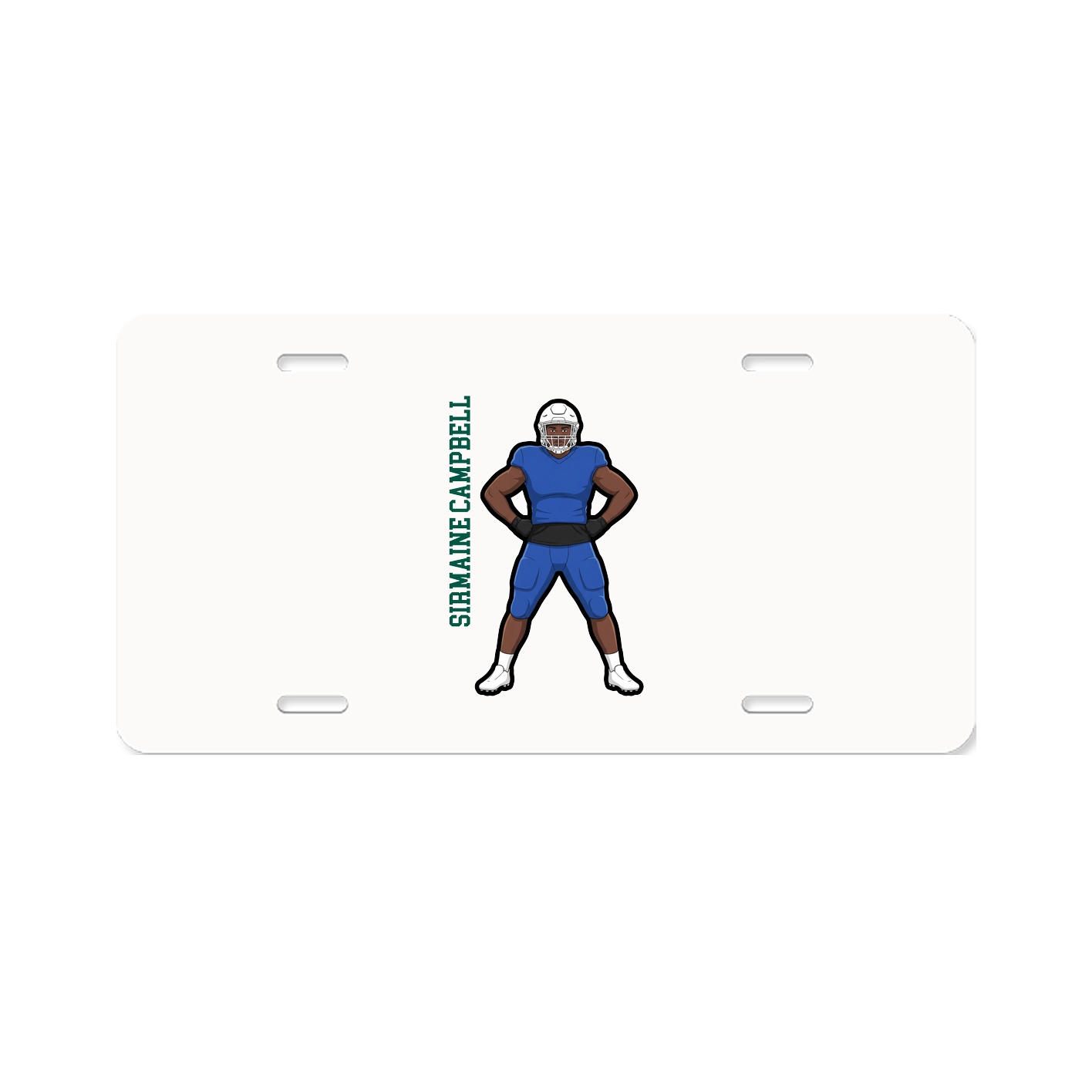 License Plate — Name Vertical in Classic