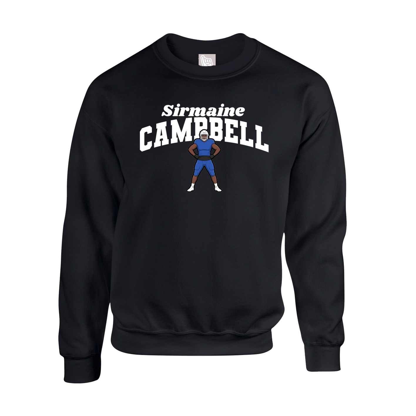 Fleece Crew — Signature Arch in Black
