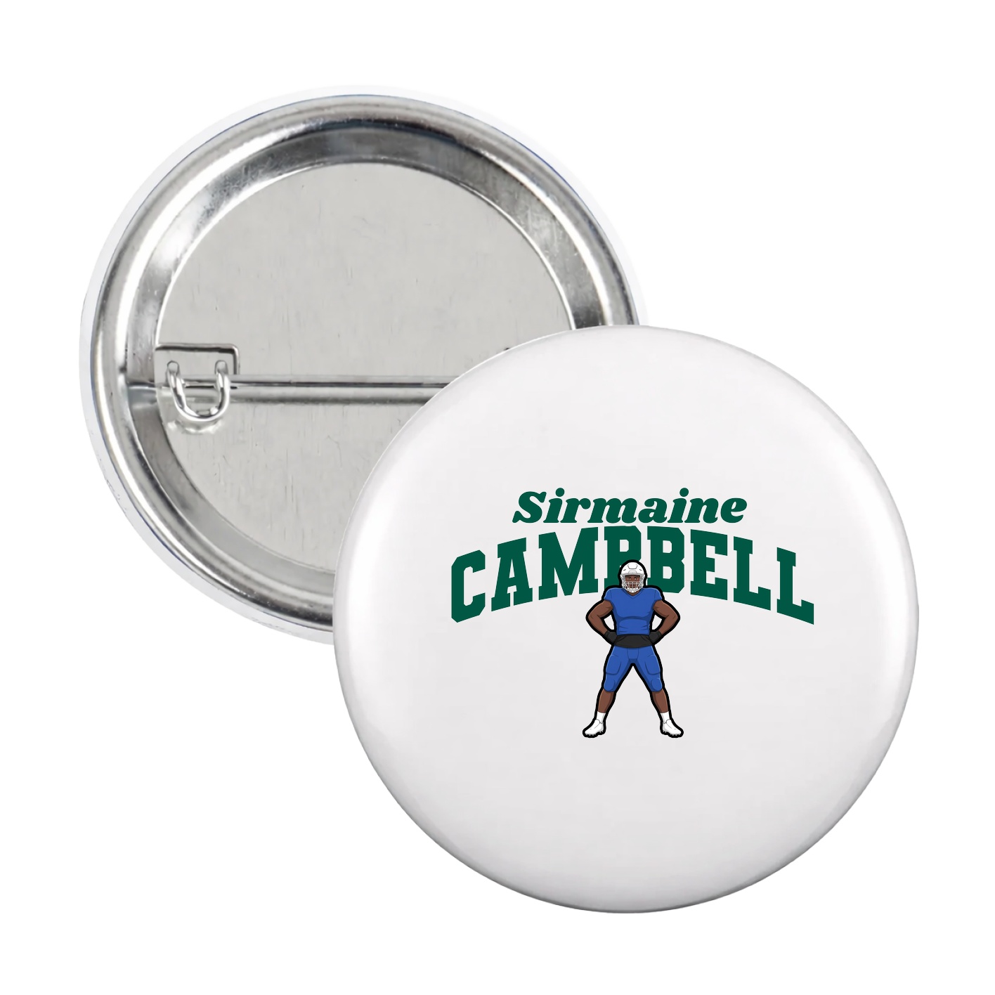Game Day Button — Signature Arch in White