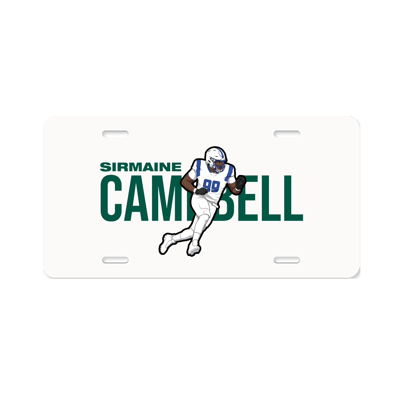 License Plate — Player Name in Classic