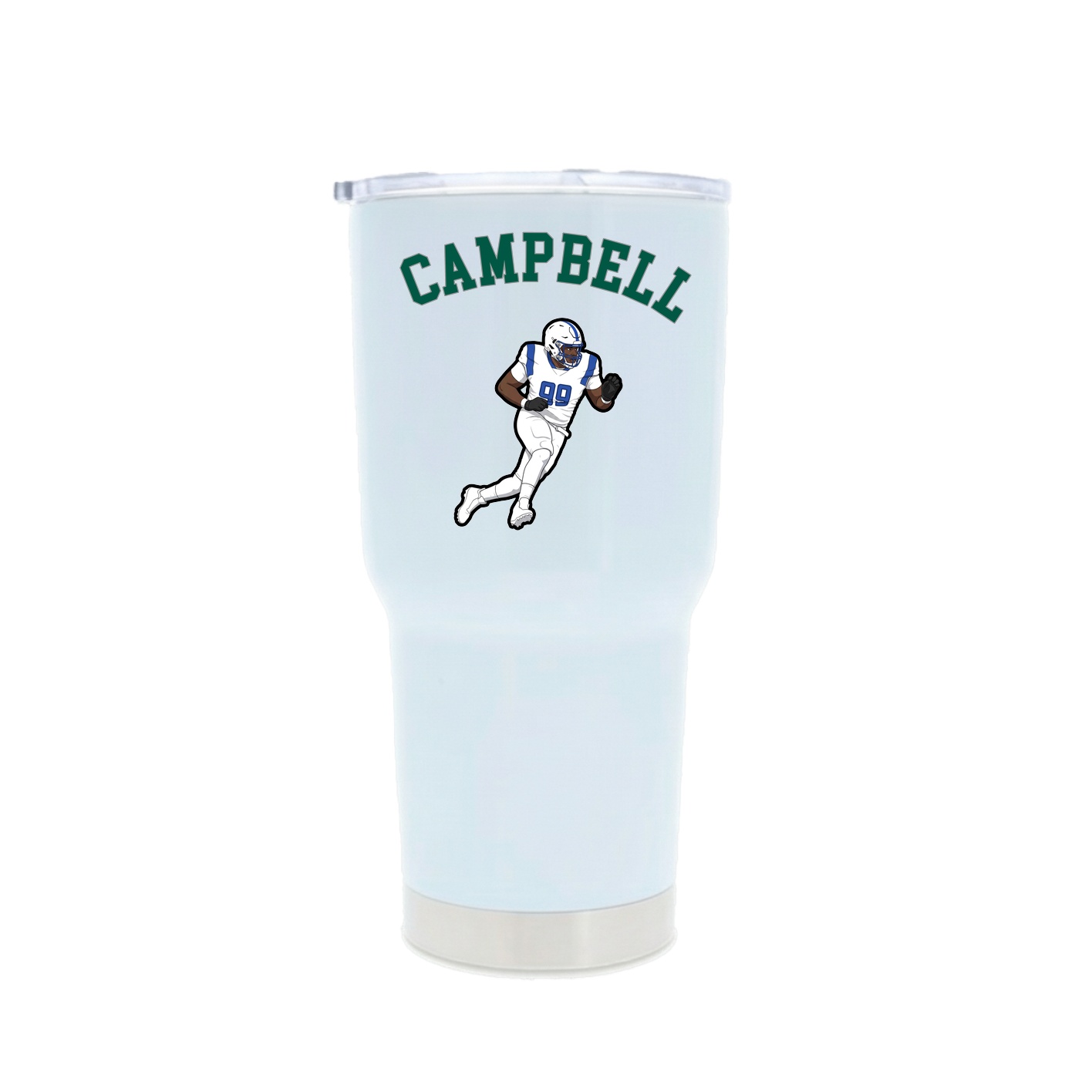 30oz Stainless Steel Tumbler — Shirsey Arch in White