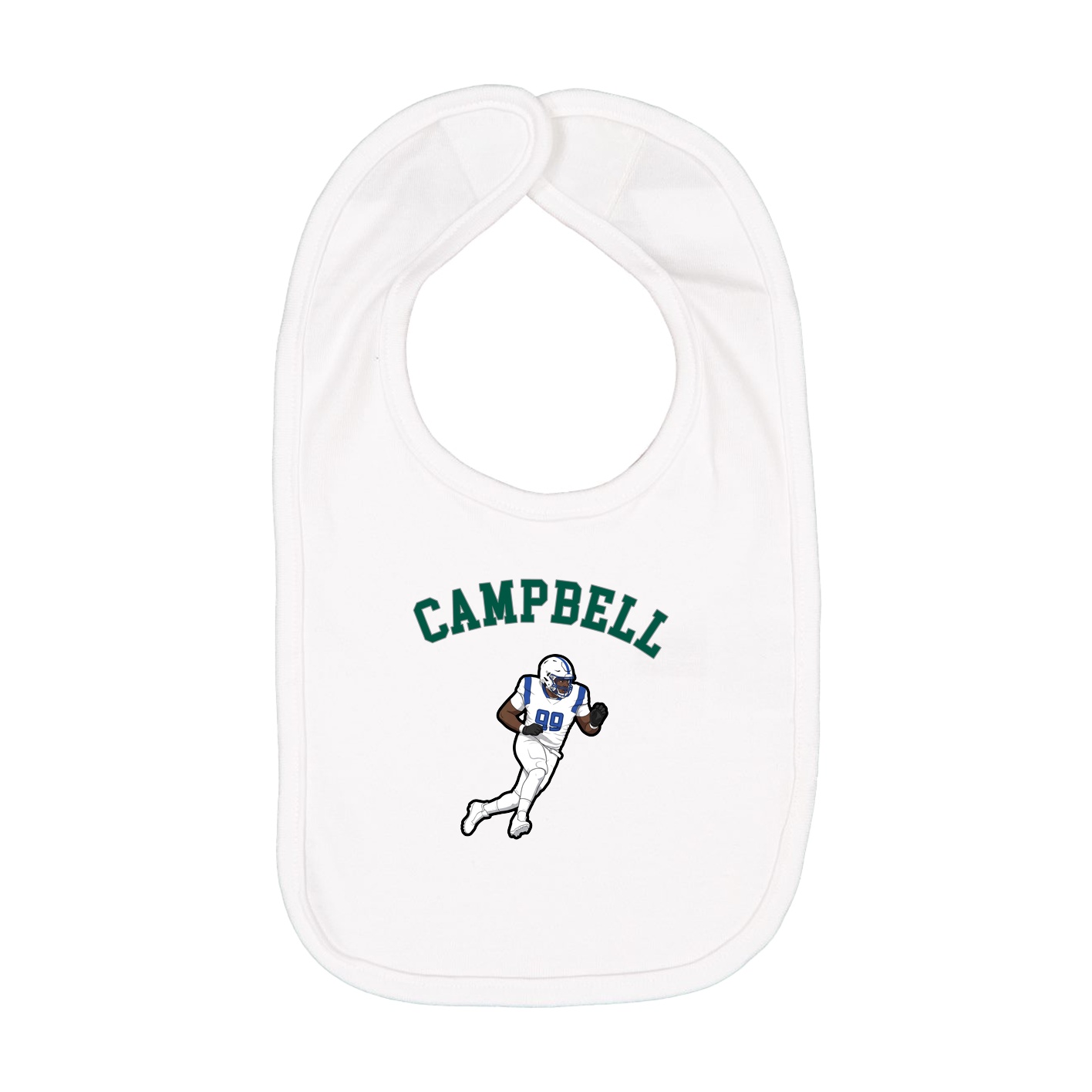 Infant Bib — Shirsey Arch in White