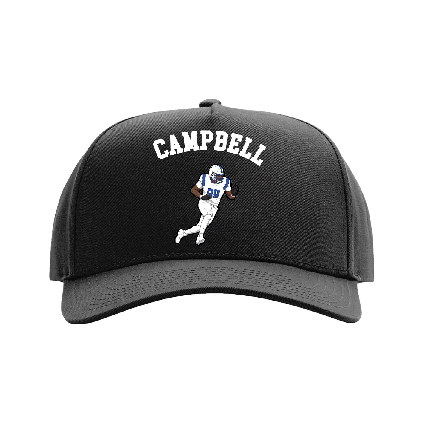 Full Fabric Five-Panel Champ Cap — Shirsey Arch in Black