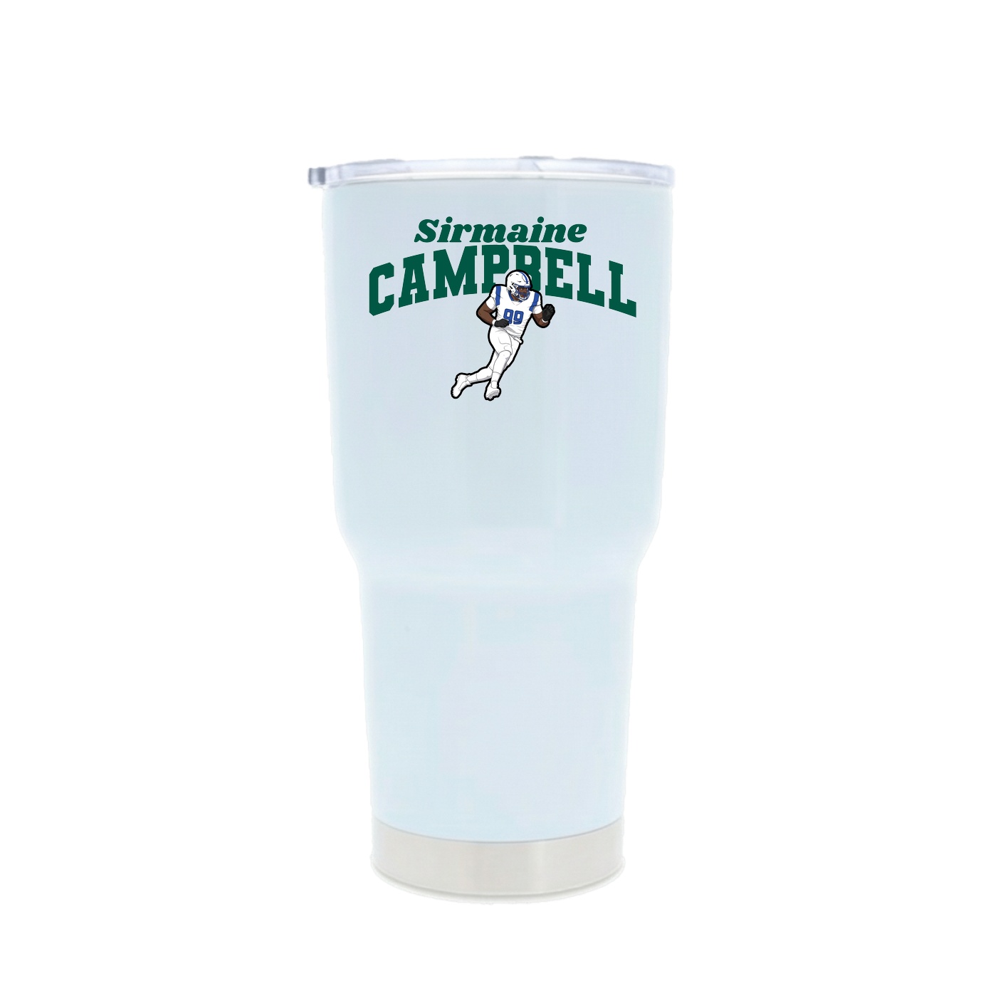 30oz Stainless Steel Tumbler — Signature Arch in White