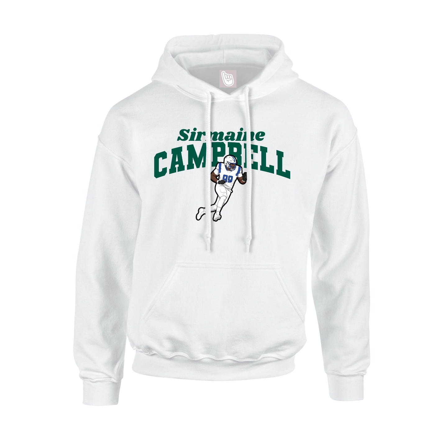 Hoodie — Signature Arch in White
