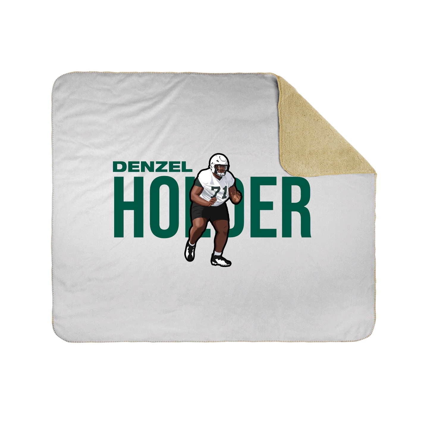Throw Blanket — Player Name in White