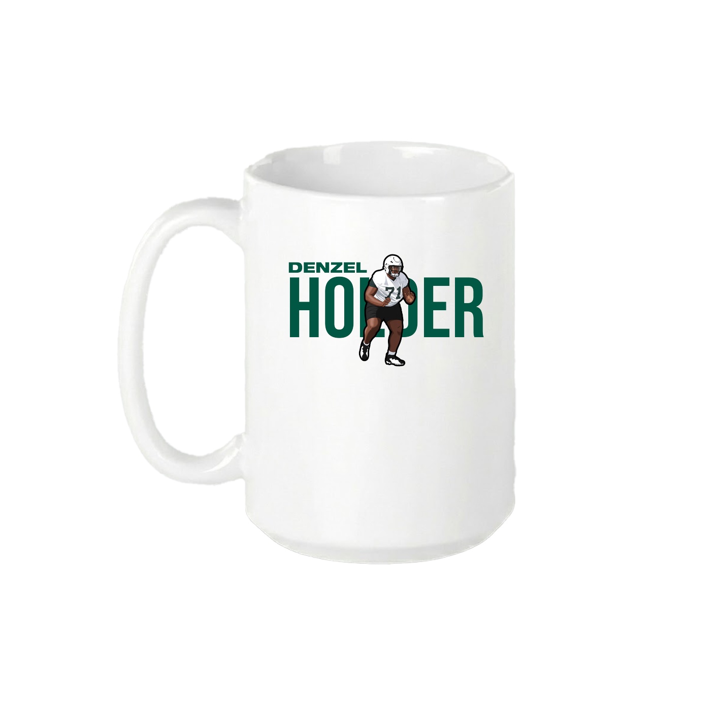 15oz Coffee Mug — Player Name in White
