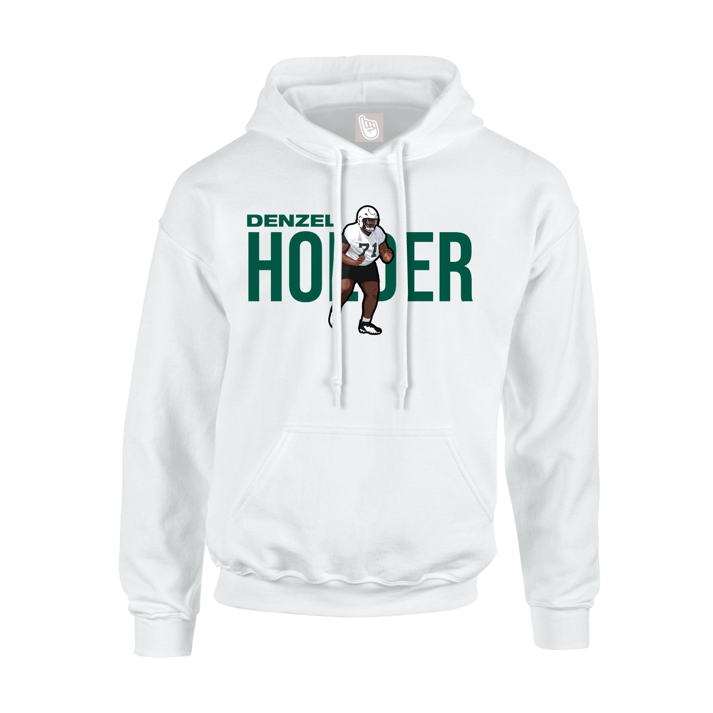 Youth Hoodie — Player Name in White