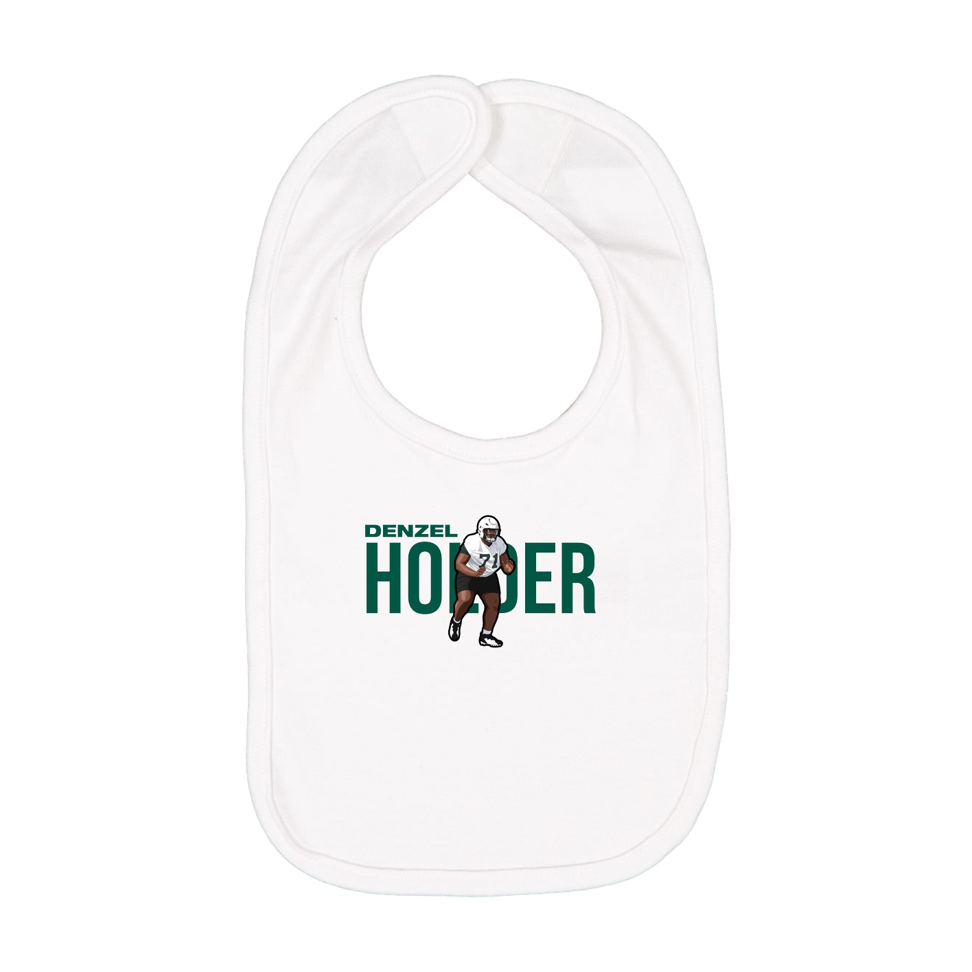 Infant Bib — Player Name in White