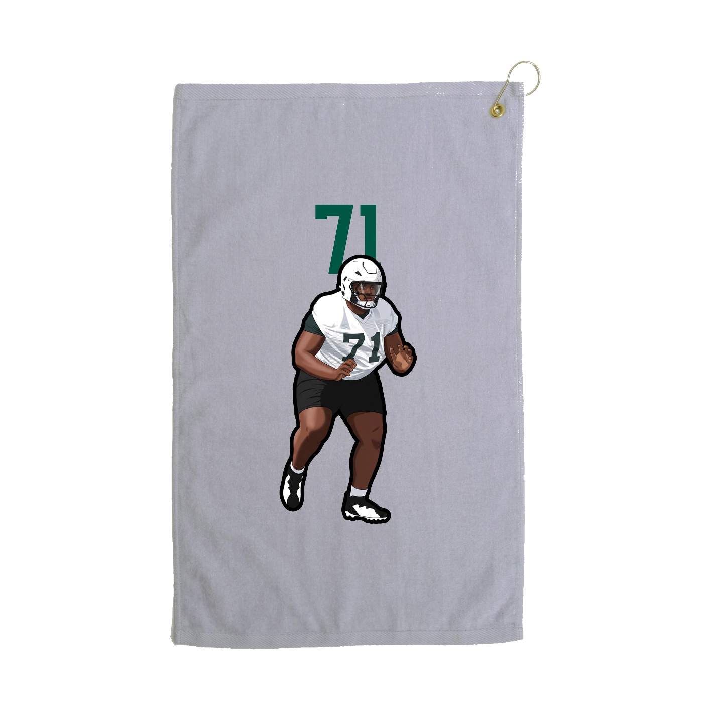 Golf Towel — Number Top in Grey
