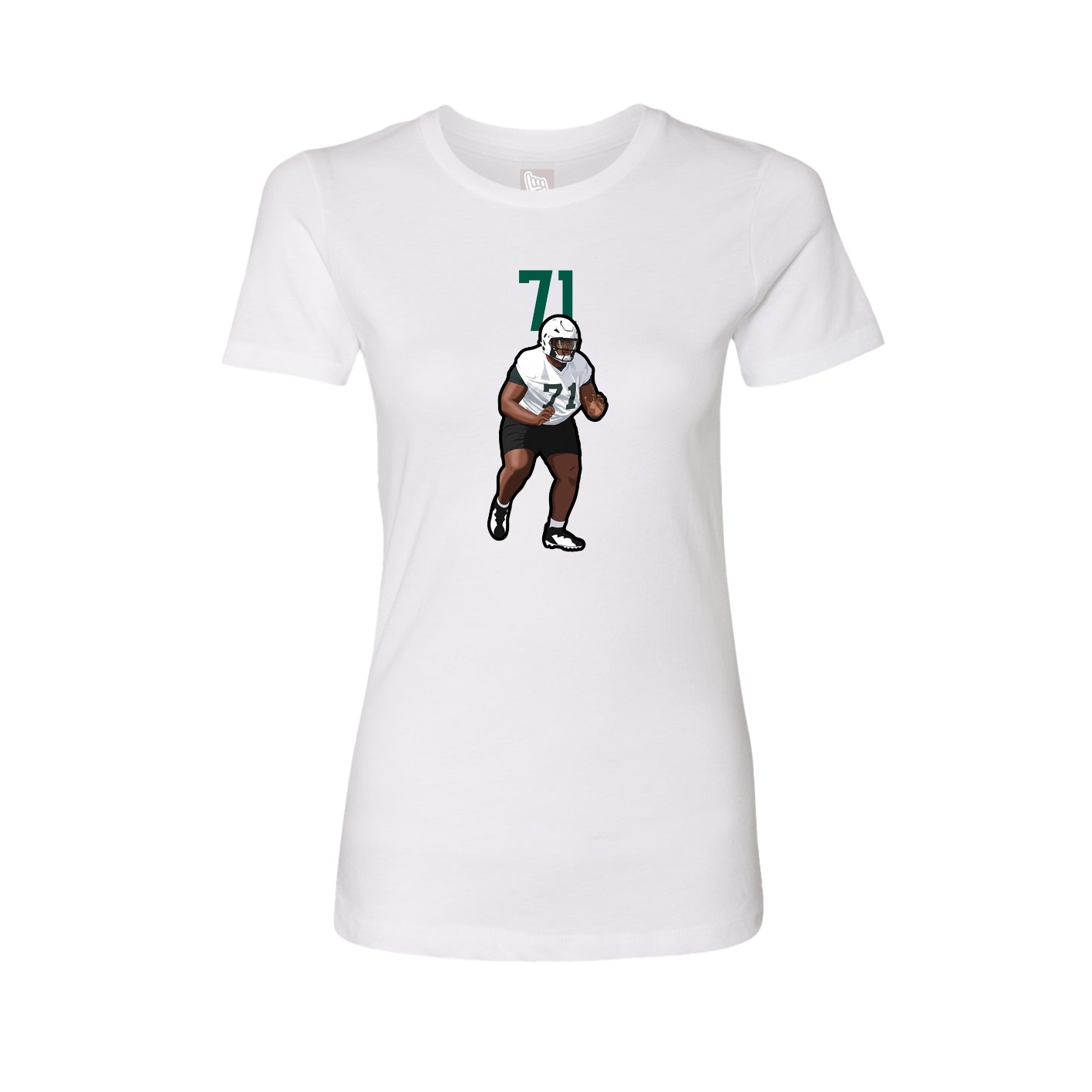 Fitted Women's Tee — Number Top in White