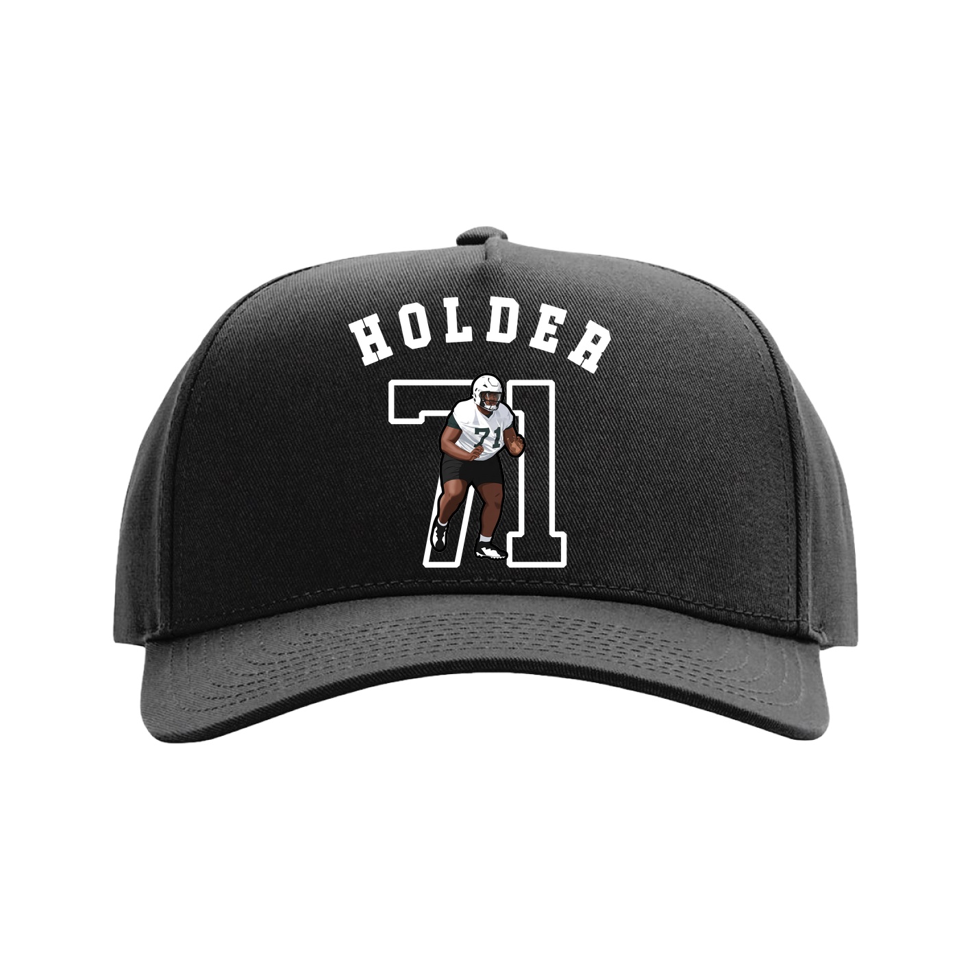 Full Fabric Five-Panel Champ Cap — Shirsey Arch in Black
