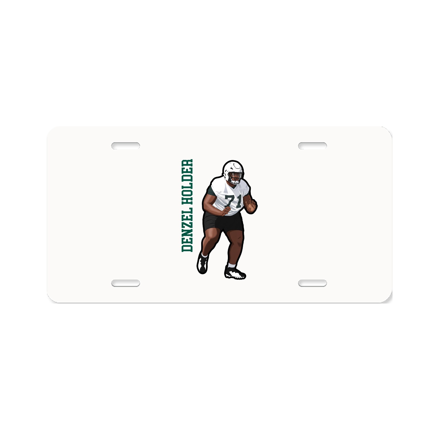 License Plate — Name Vertical in Classic