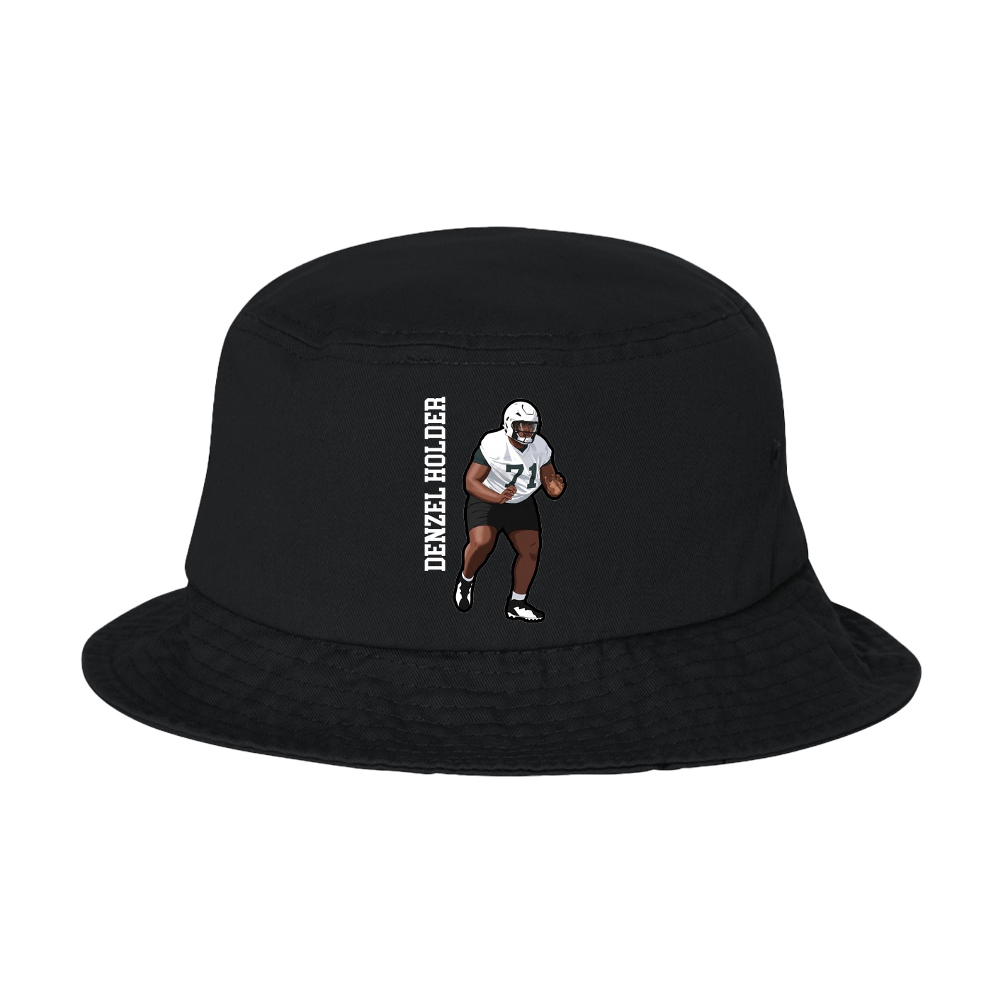 Bucket Cap — Name Vertical in Black