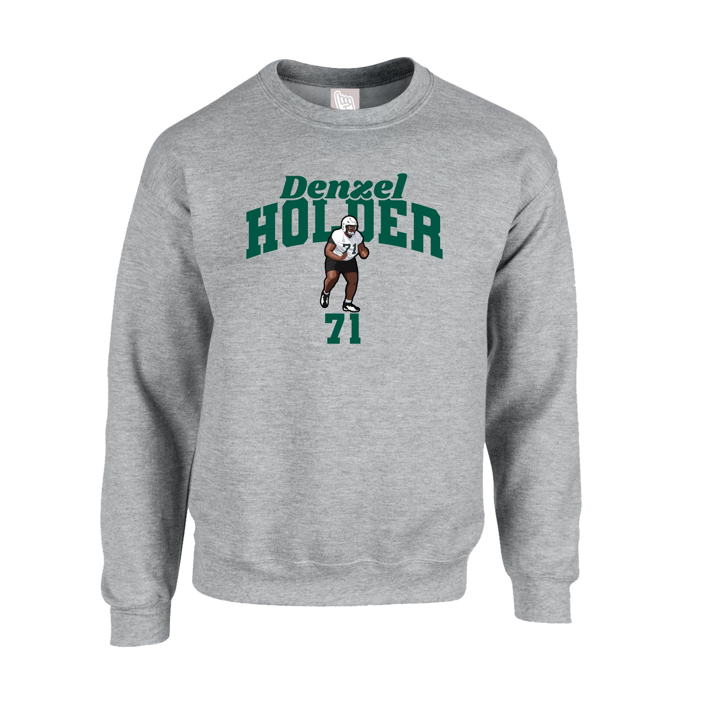 Fleece Crew — Signature Arch in Grey