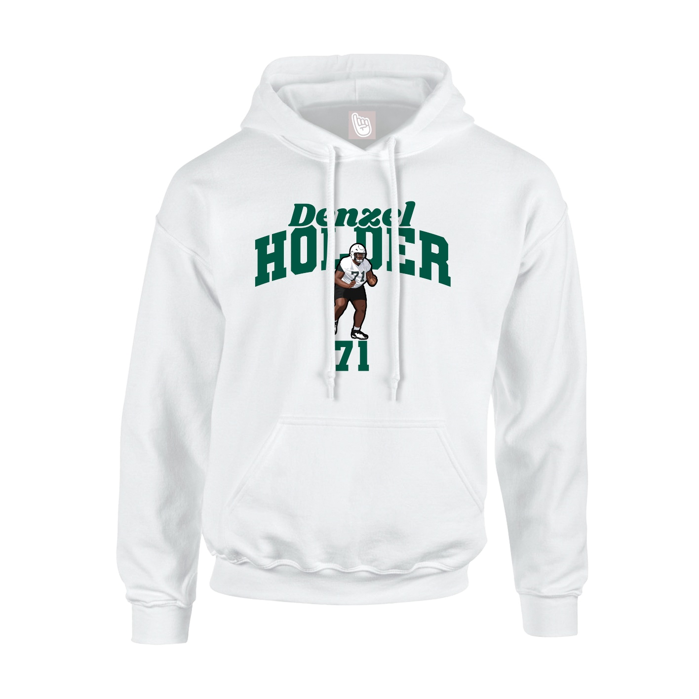 Youth Hoodie — Signature Arch in White