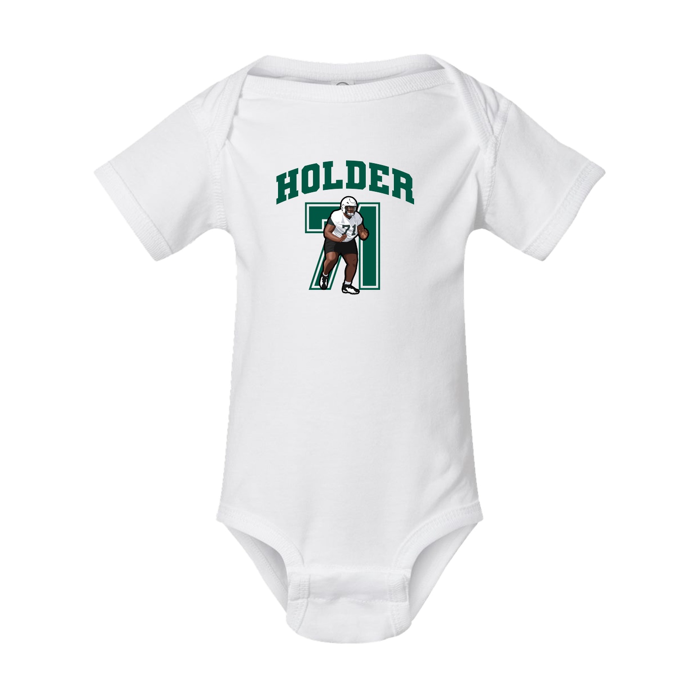 Baby Onesie — Number in White