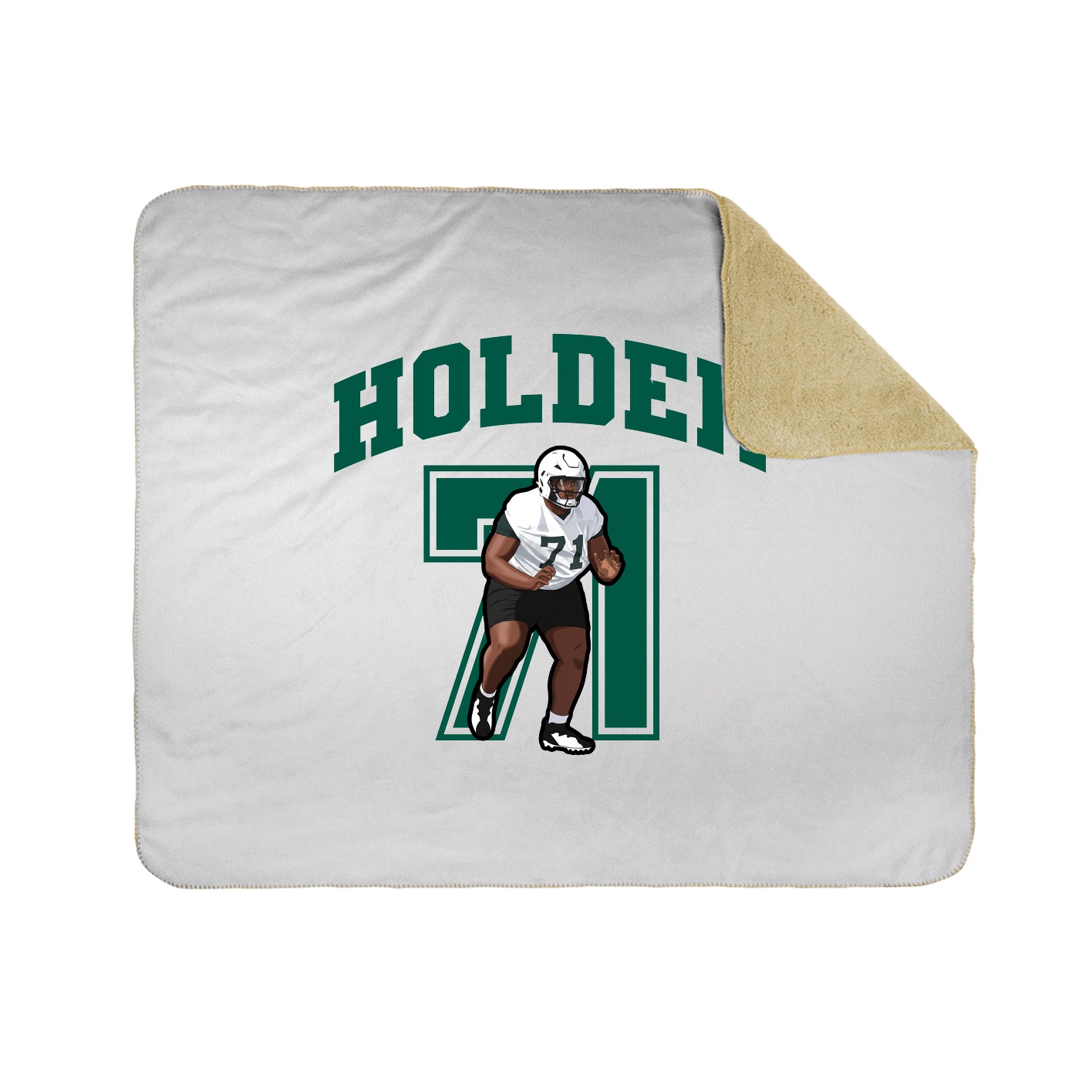 Throw Blanket — Number in White