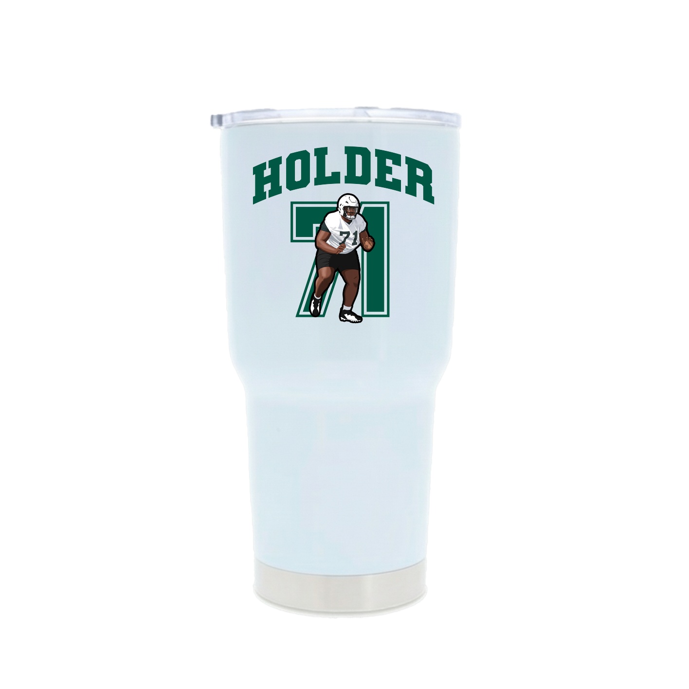 30oz Stainless Steel Tumbler — Number in White