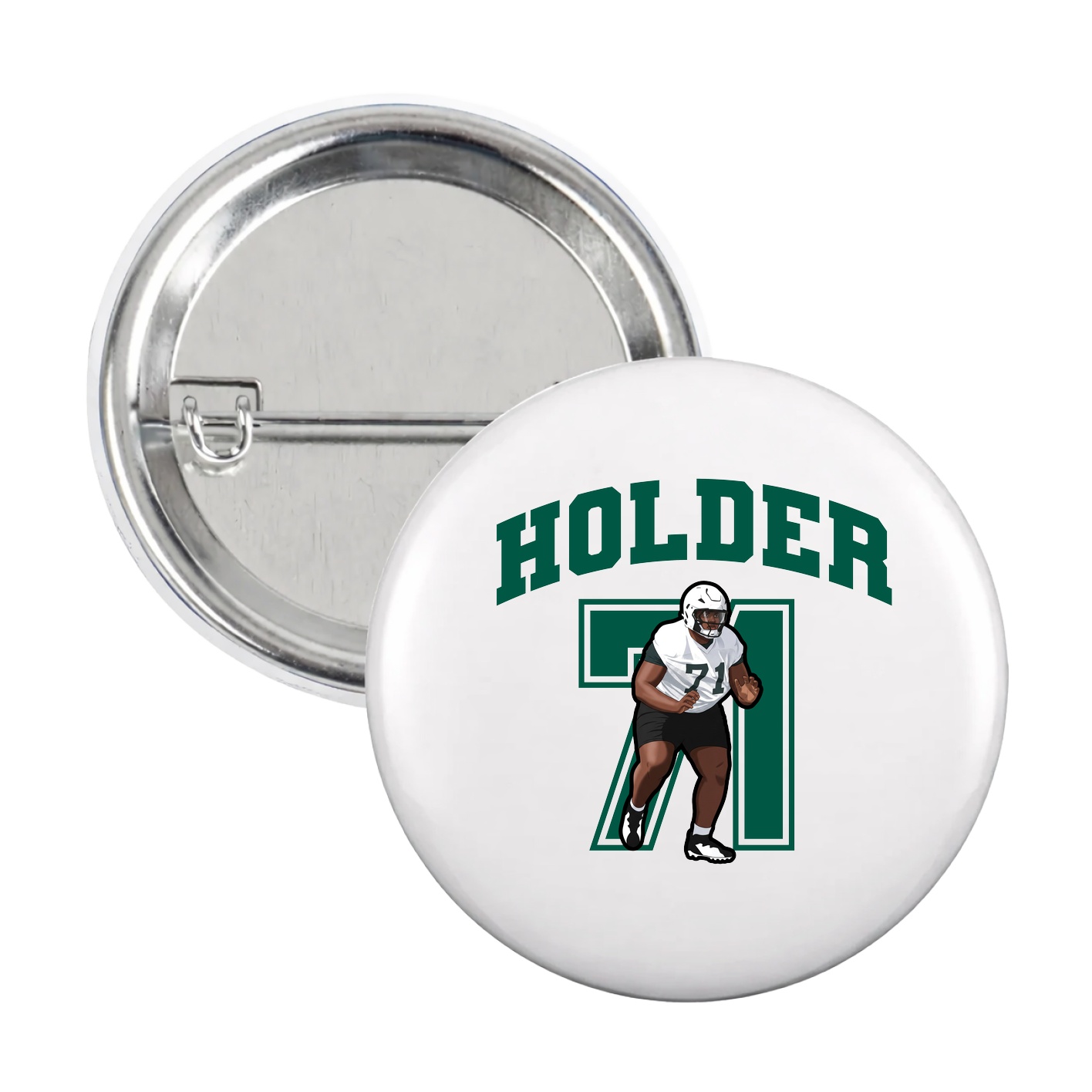 Game Day Button — Number in White