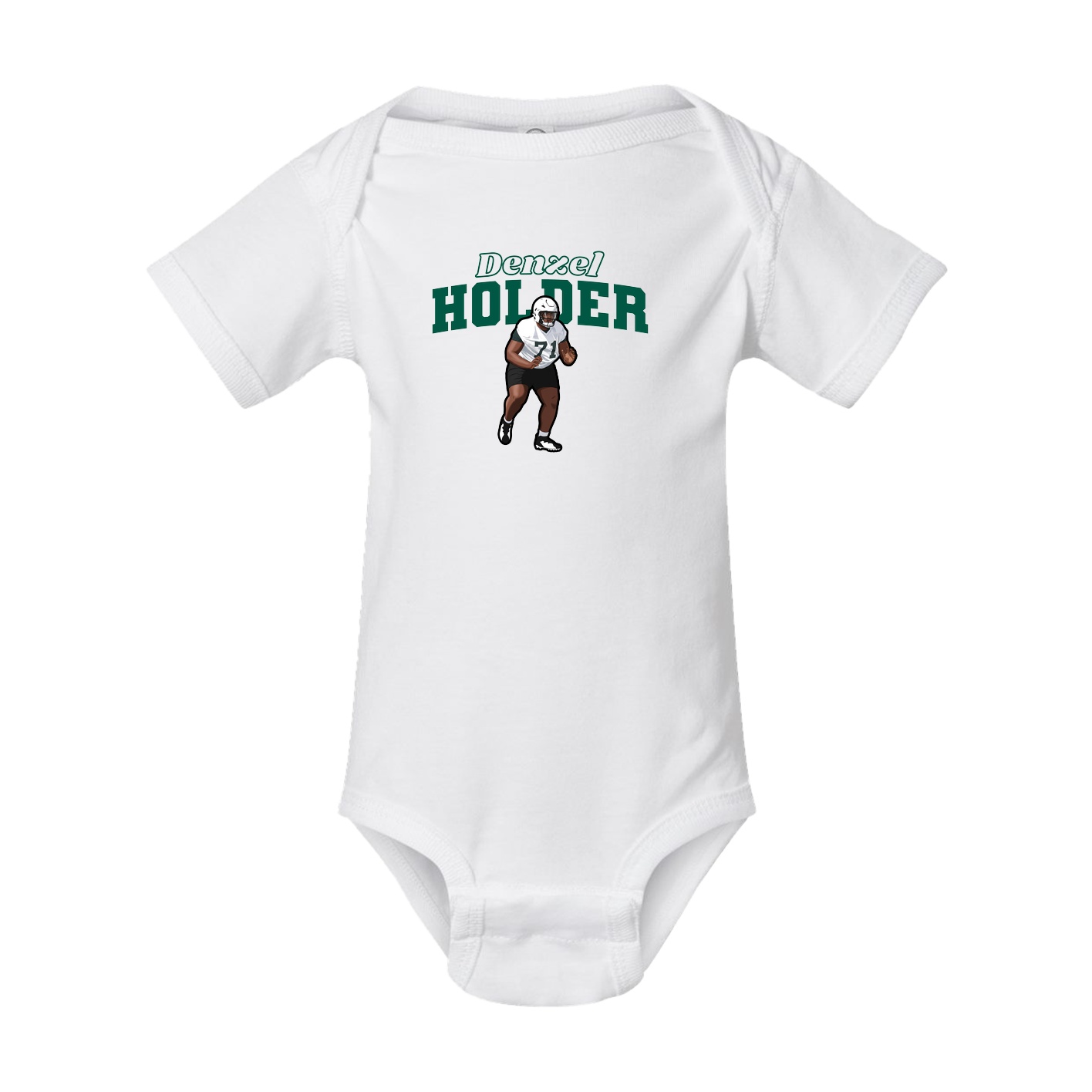 Baby Onesie — Name Arch in White