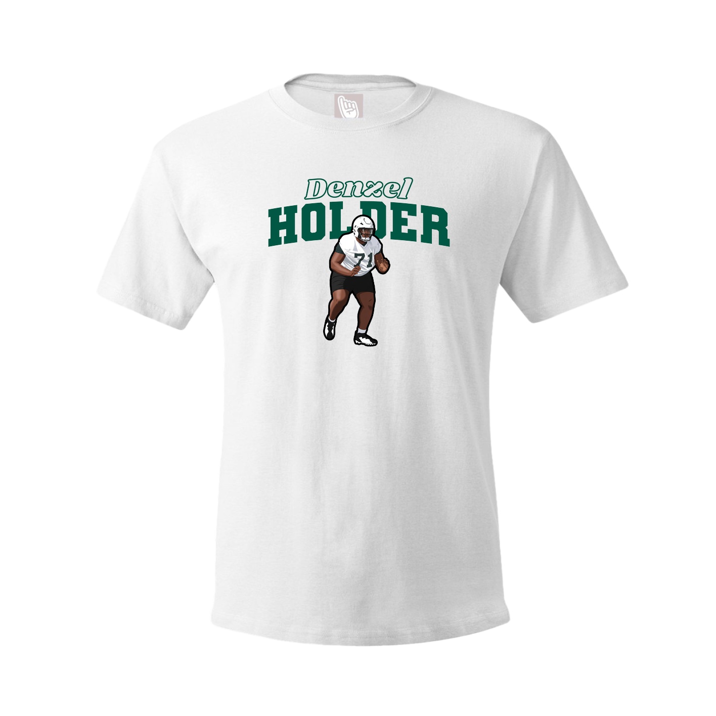 Youth Tee — Name Arch in White