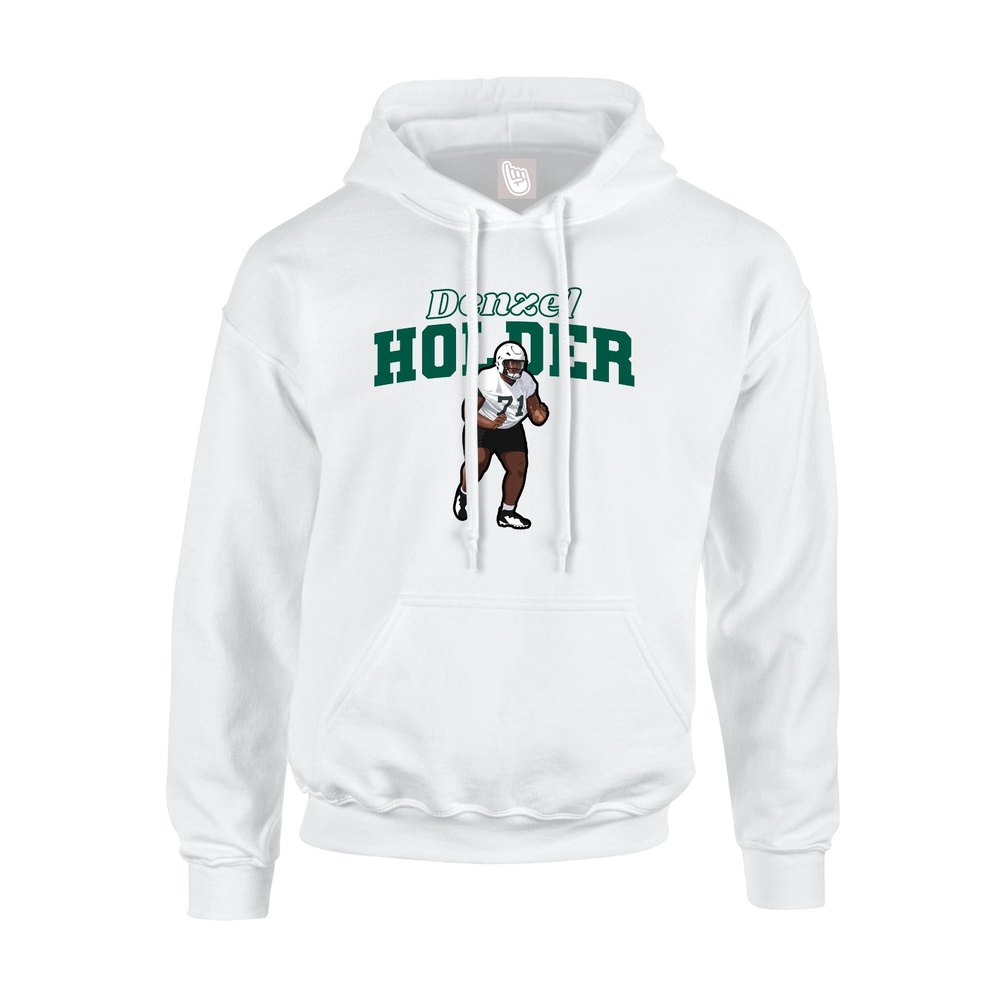 Hoodie — Name Arch in White
