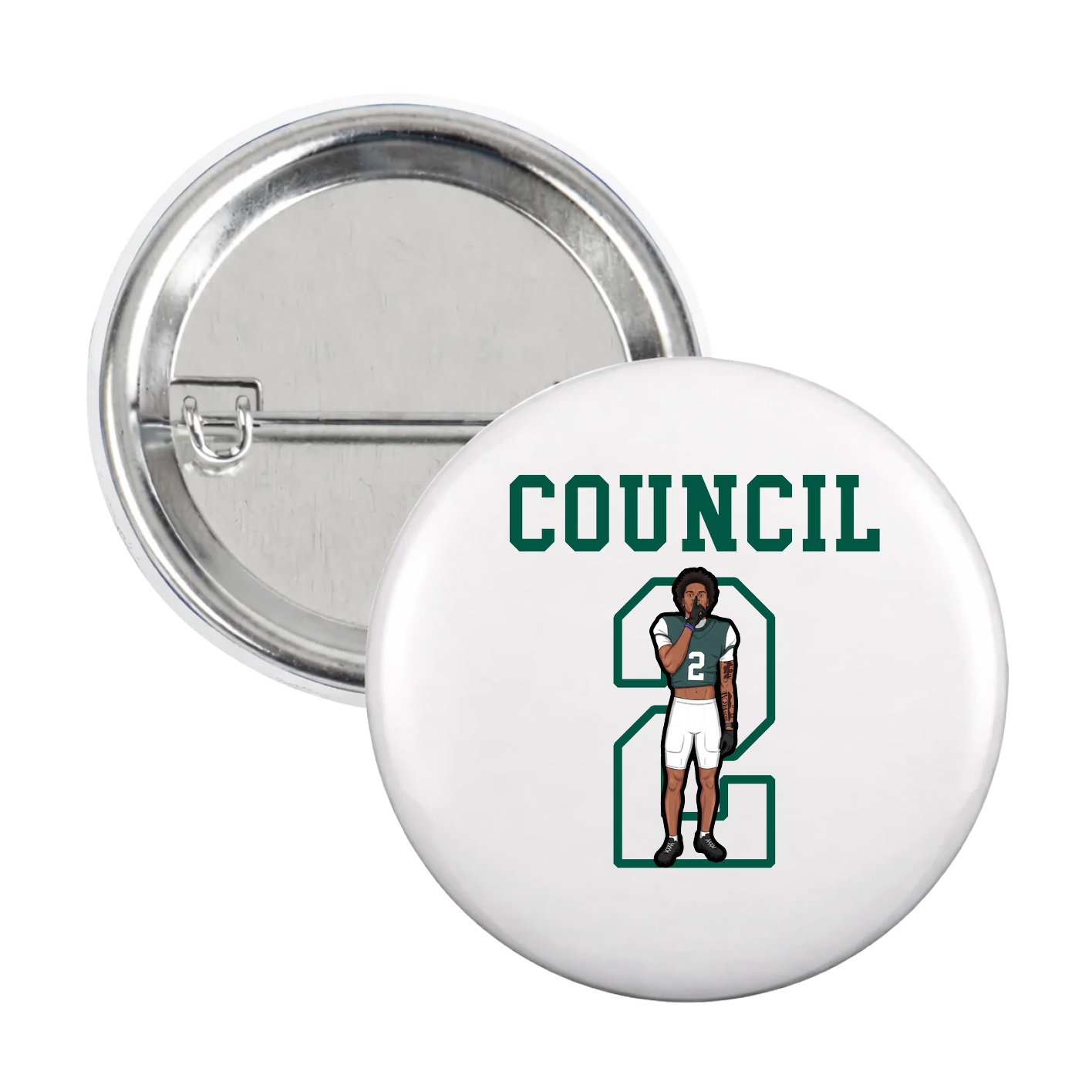 Game Day Button — Shirsey in White