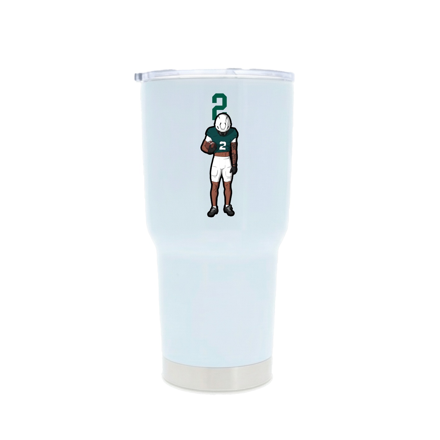 30oz Stainless Steel Tumbler — Number Top in White