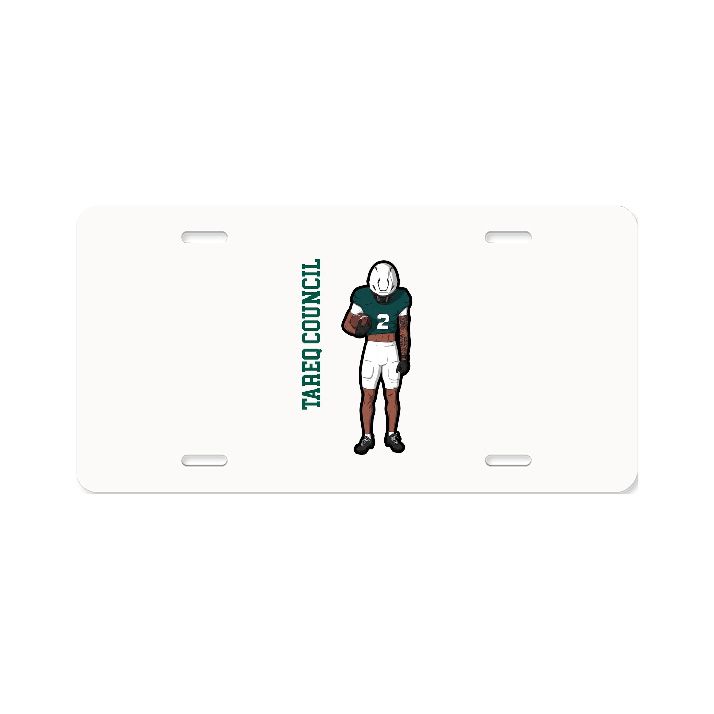 License Plate — Name Vertical in Classic