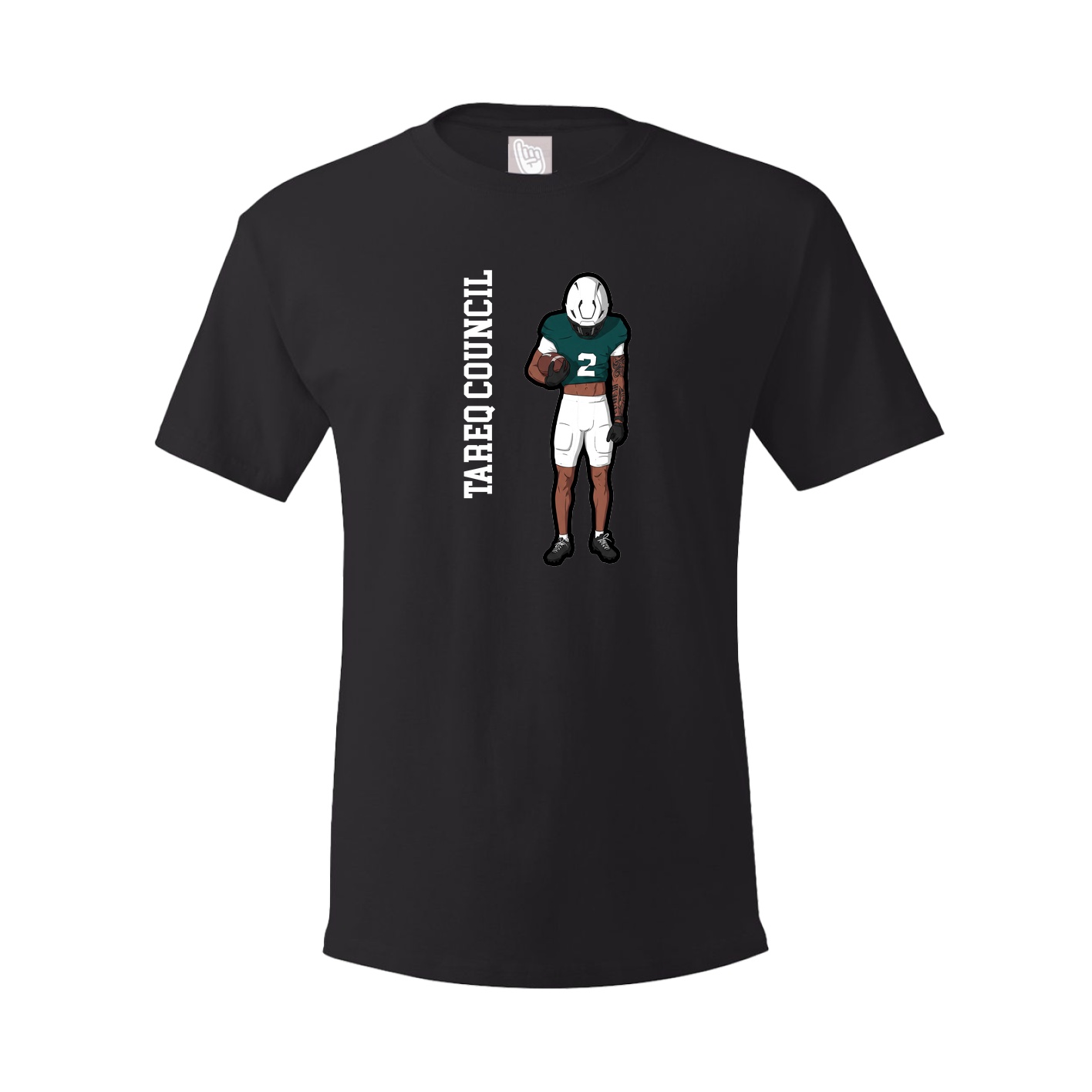 Youth Tee — Name Vertical in Black