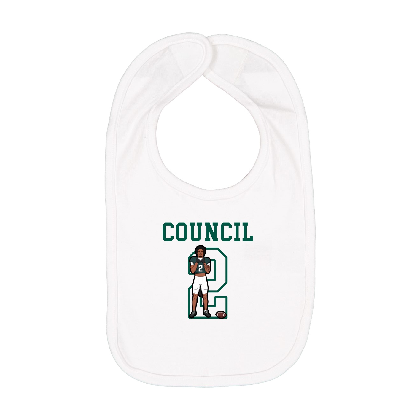 Infant Bib — Shirsey in White