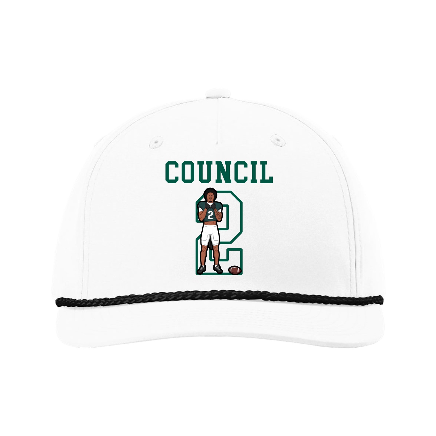 Five-Panel Classic Rope Cap — Shirsey in White