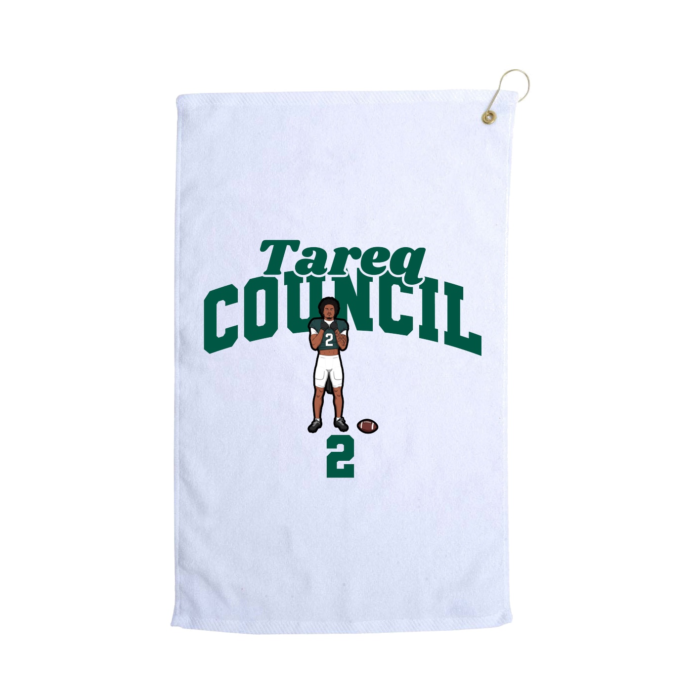 Golf Towel — Signature Arch in White