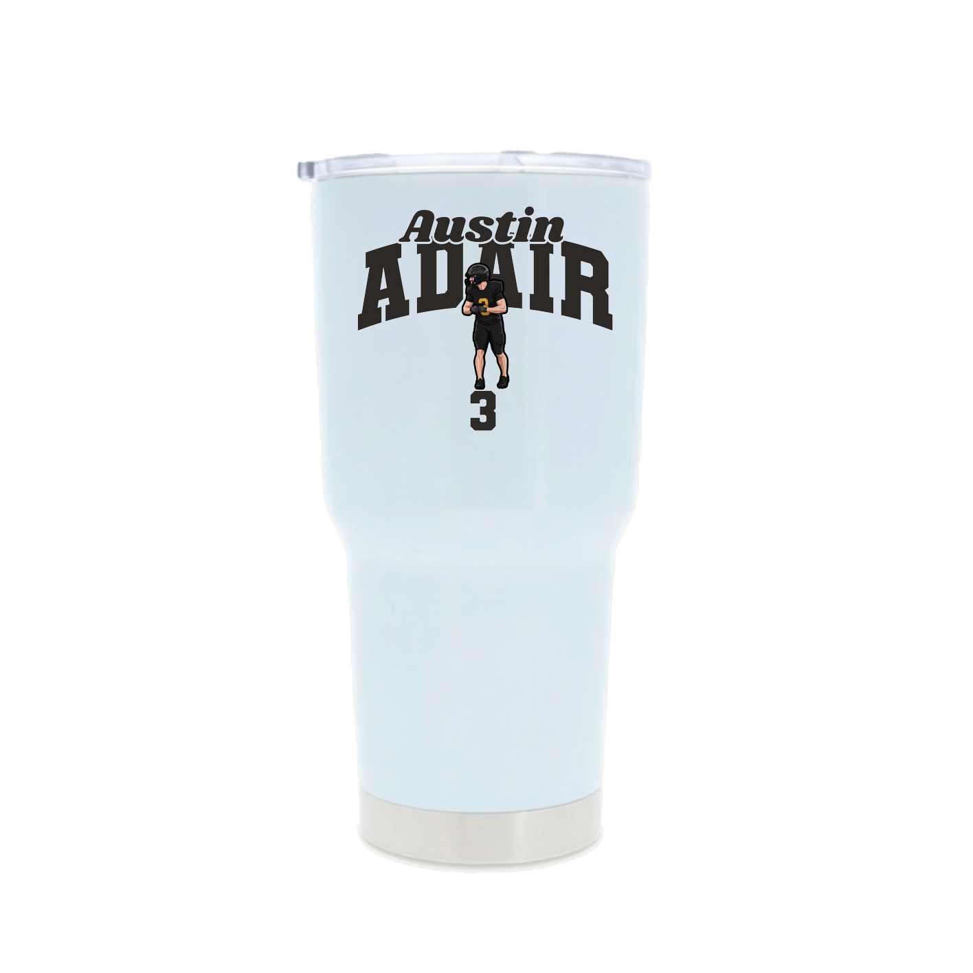 30oz Stainless Steel Tumbler — Signature Arch in White