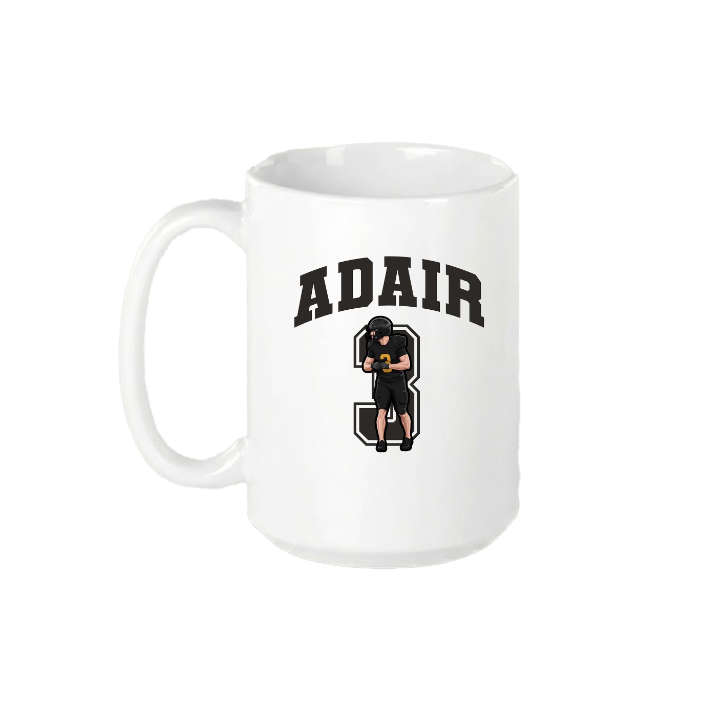 15oz Coffee Mug — Number in White